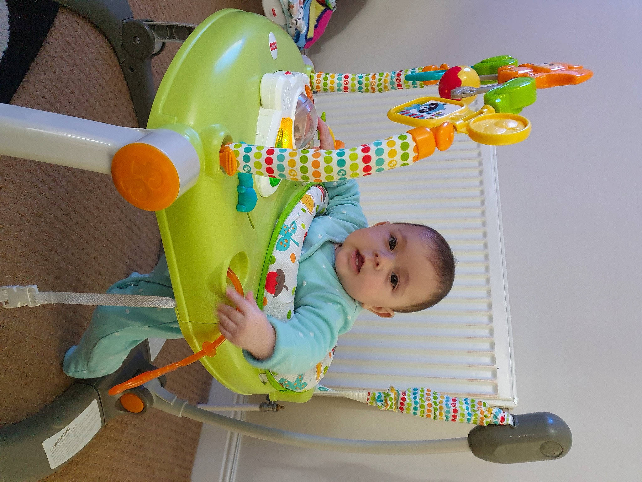 Sienna is registered to the contest to win money with this photo: art, baby, baby_playing_with_toys, baby_products, baby_toddler_clothing, baby_toys, chair, child, fun, happy, infant_bed, leisure, musical_instrument, party_supply, person, play, room, smile, toddler, toy