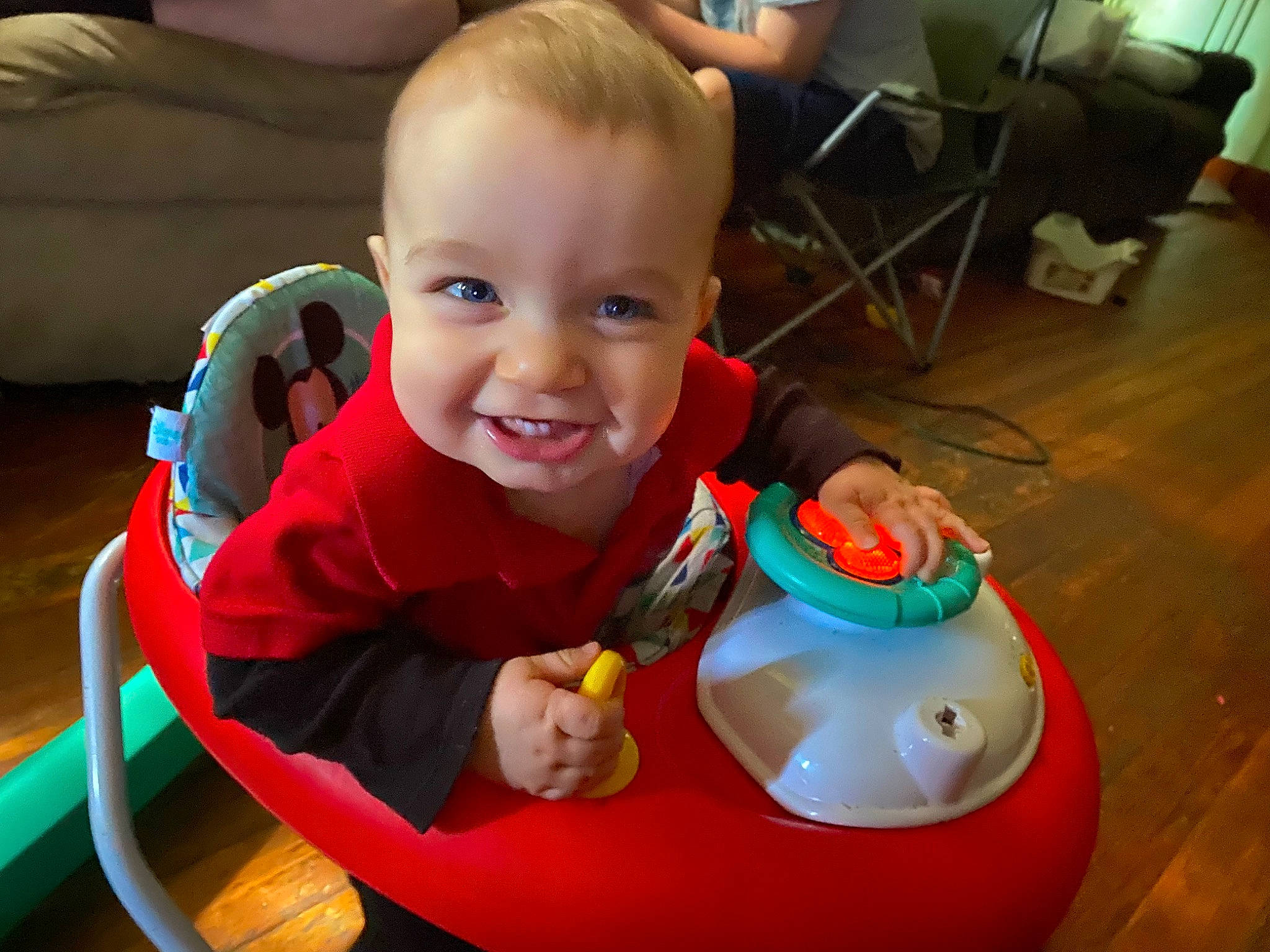 Kory is registered to the contest to win money with this photo: baby, baby_playing_with_toys, baby_toys, cheek, child, drink, eating, face, fun, head, joy, person, play, product, sitting, skin, smile, toddler, toy, tummy_time