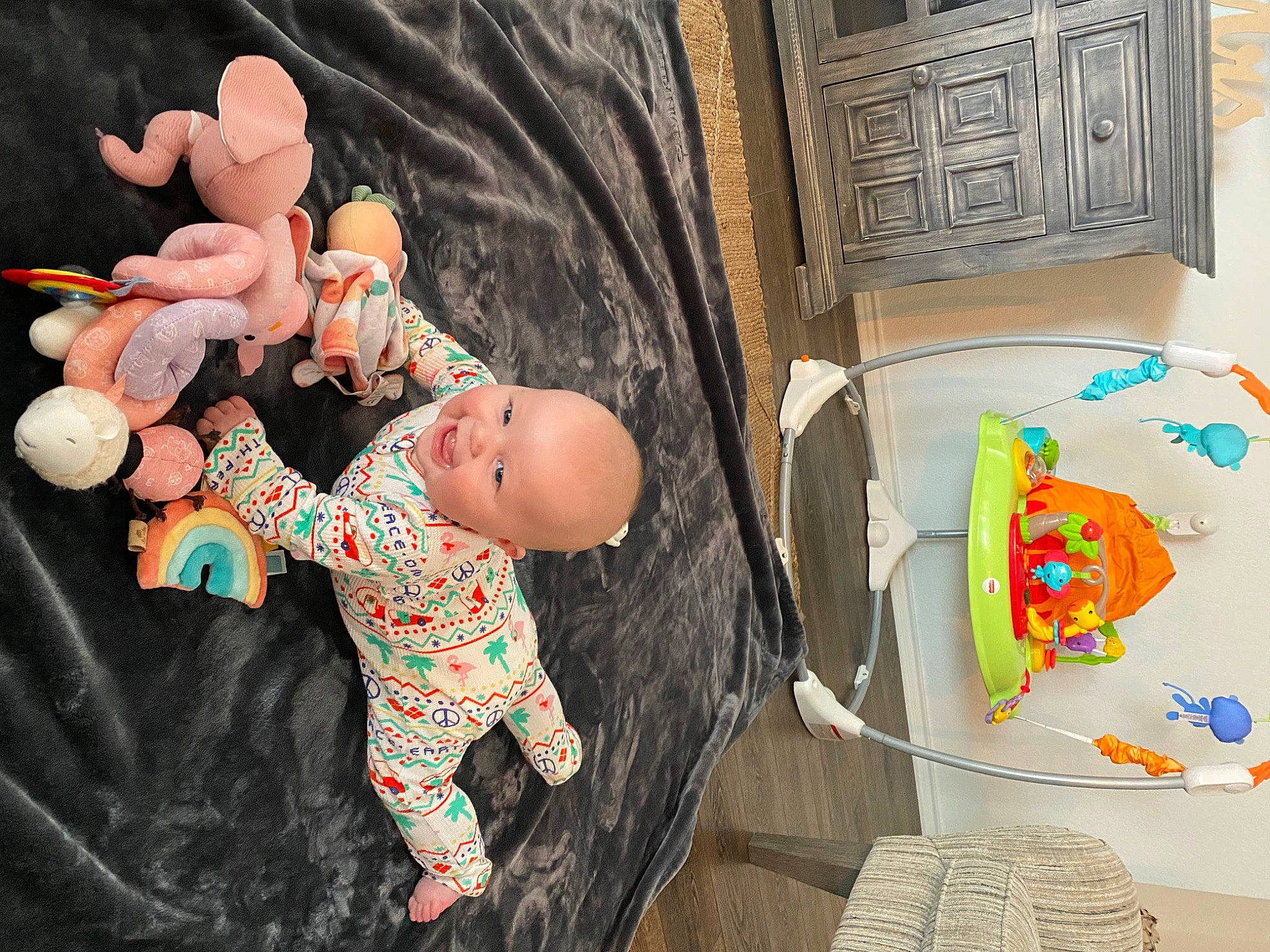 Tinslee is registered to the contest to win money with this photo: animation, art, baby, baby_toddler_clothing, baby_toys, child, doll, fiction, foot, fun, human_leg, pattern, person, play, room, sitting, thigh, toddler, toy, visual_arts