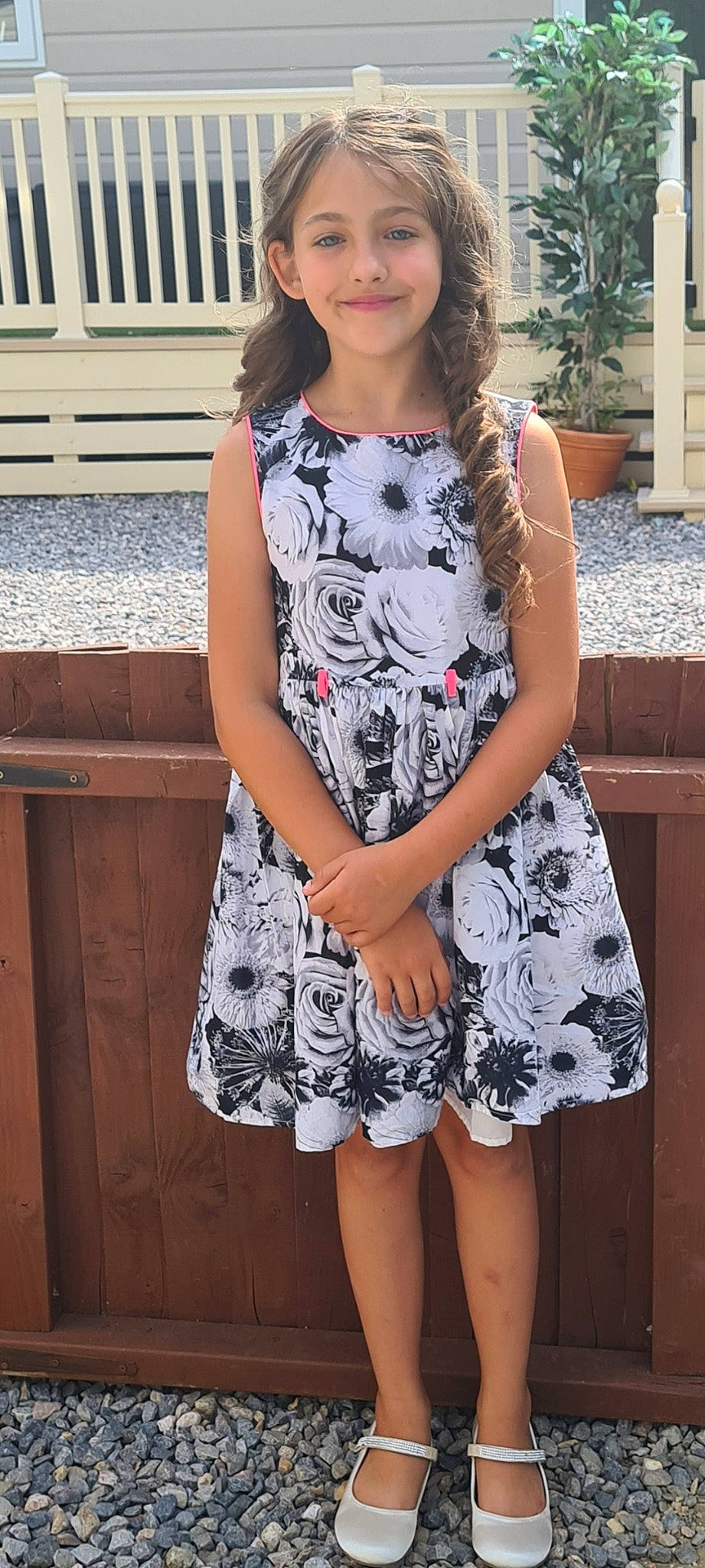 Mia joined the competition — help win amazing prizes! black, black_hair, day_dress, dress, fashion, fashion_design, joint, joy, long_hair, neck, one_piece_garment, pattern, person, photograph, plant, shoulder, sleeve, snapshot, summer, thigh