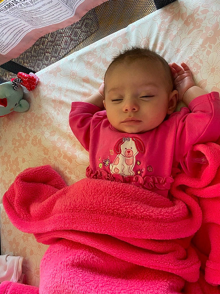 Elianna joined the competition — help win amazing prizes! baby, baby_toddler_clothing, cheek, chin, comfort, eye, eyebrow, face, facial_expression, hairstyle, head, iris, lip, neck, nose, outerwear, person, product, skin, sleeve