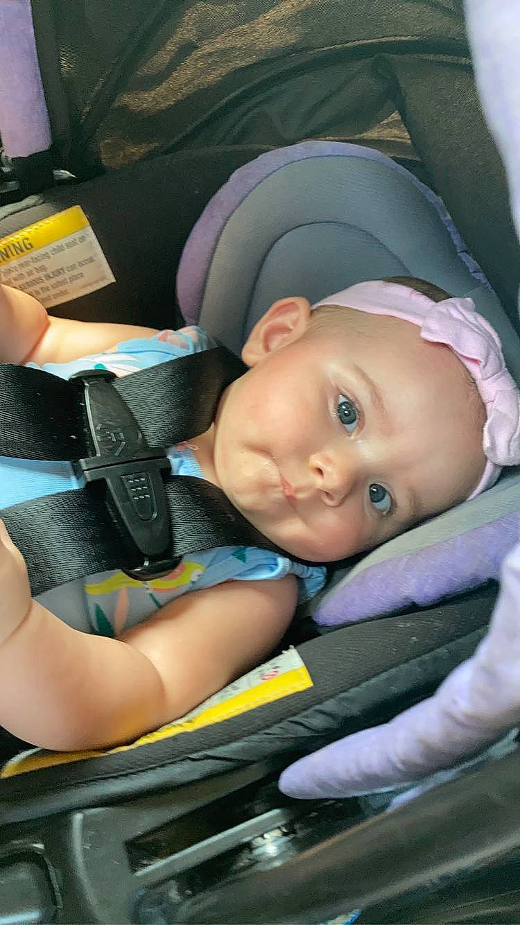 Ellianna Wrenn Mc joined the competition — help win amazing prizes! auto_part, baby, baby_carriage, baby_in_car_seat, baby_products, baby_safety, baby_toddler_clothing, car_seat, cheek, child, comfort, finger, headwear, iris, person, product, seat_belt, service, sitting, skin