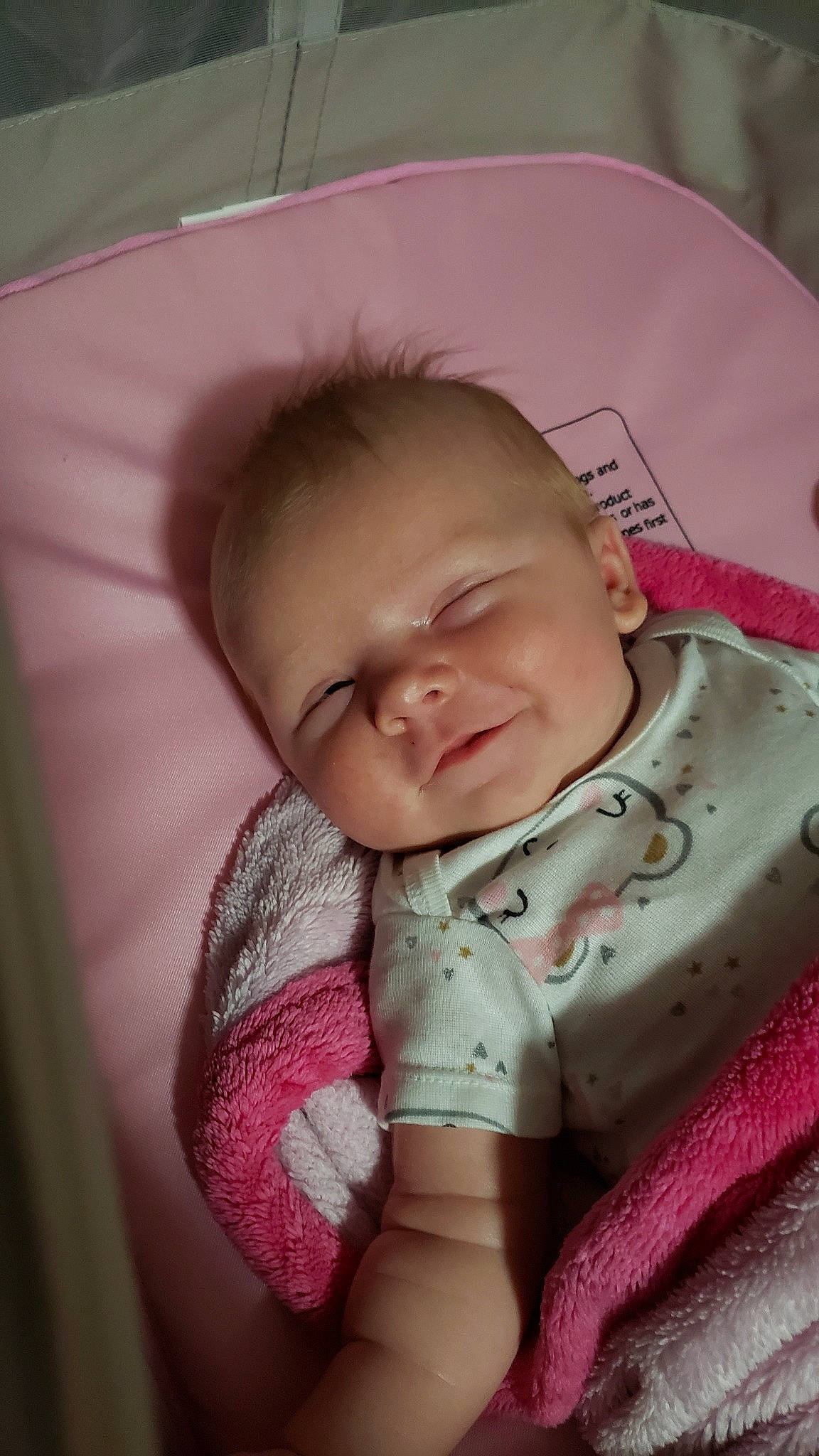 Audriana is registered to the contest to win money with this photo: baby, baby_products, bedtime, cheek, child, eye, face, forehead, head, lip, mouth, nap, nose, person, pink, product, skin, sleep, toddler