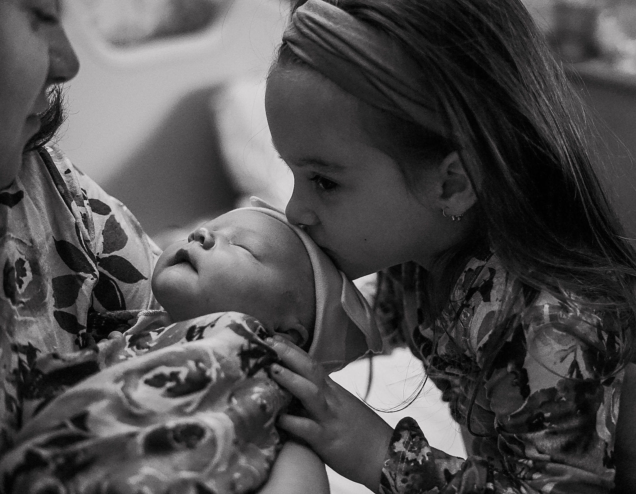 Katalina is registered to the contest to win money with this photo: baby, birth, black_and_white, child, happy, human, monochrome, monochrome_photography, mother, person, photography, smile, style, tattoo