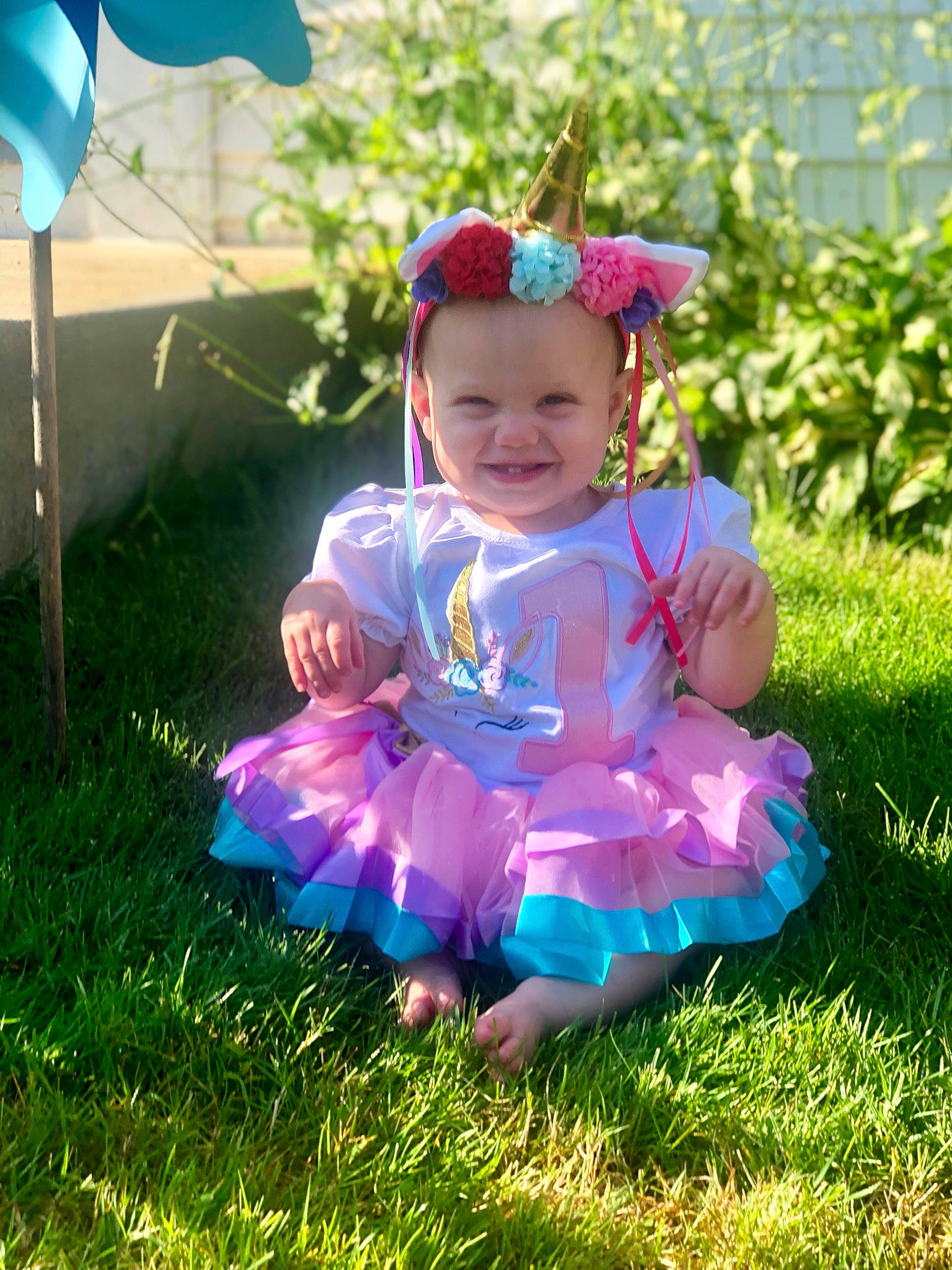 Althea joined the competition — help win amazing prizes! baby, baby_toddler_clothing, child, clothing, costume, dress, fictional_character, flower, fun, grass, happy, joy, lawn, person, photography, pink, plant, play, purple, smile