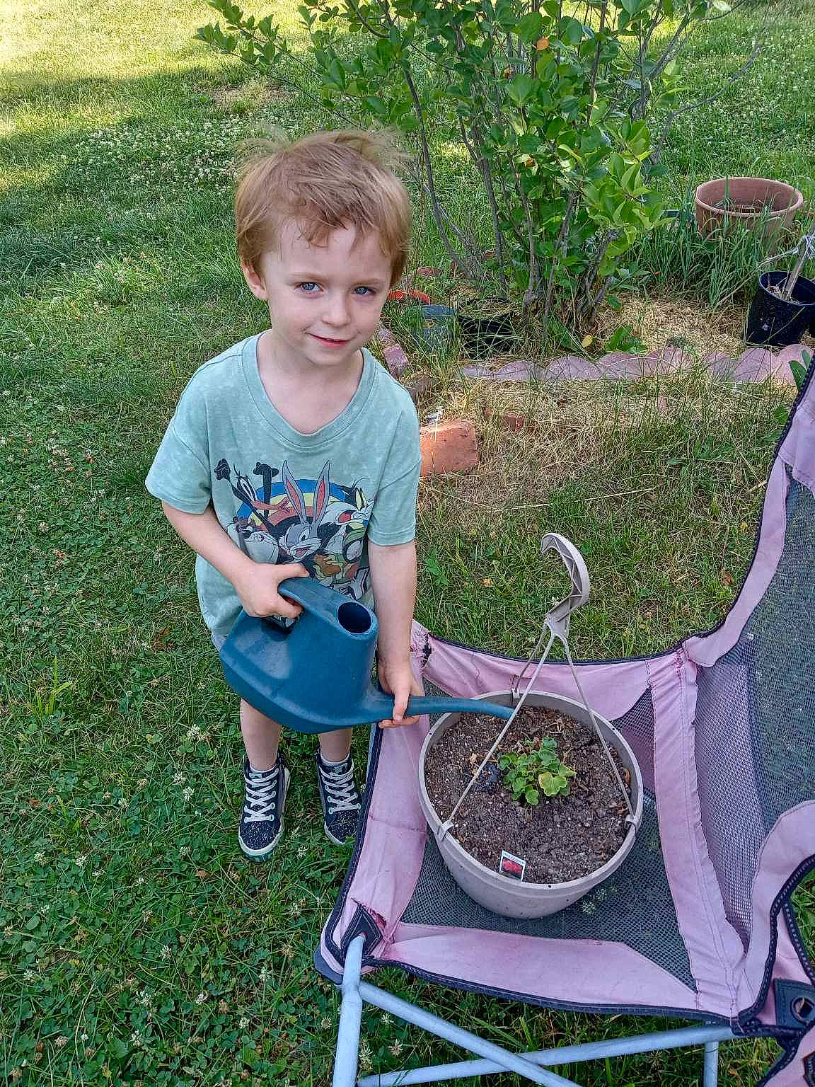 Derrek joined the competition — help win amazing prizes! basket, bicycle_accessory, bicycle_tire, botany, child, fun, garden, gardening, grass, grass_family, groundcover, joy, lawn, people_in_nature, person, plant, smile, soil, spring, tire