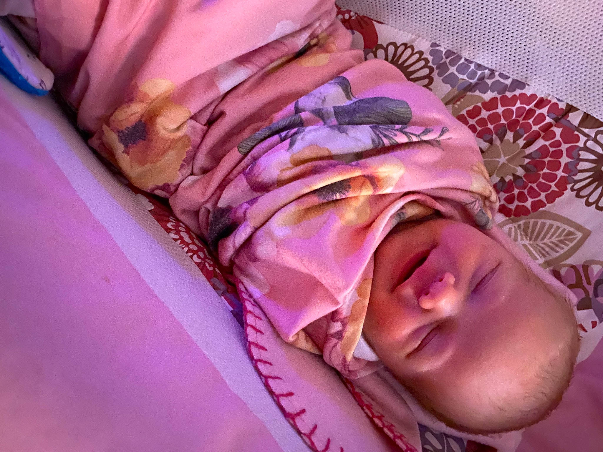 Akira is registered to the contest to win money with this photo: baby, bedtime, birth, child, flesh, hand, nap, person, pink, purple, sleep, textile