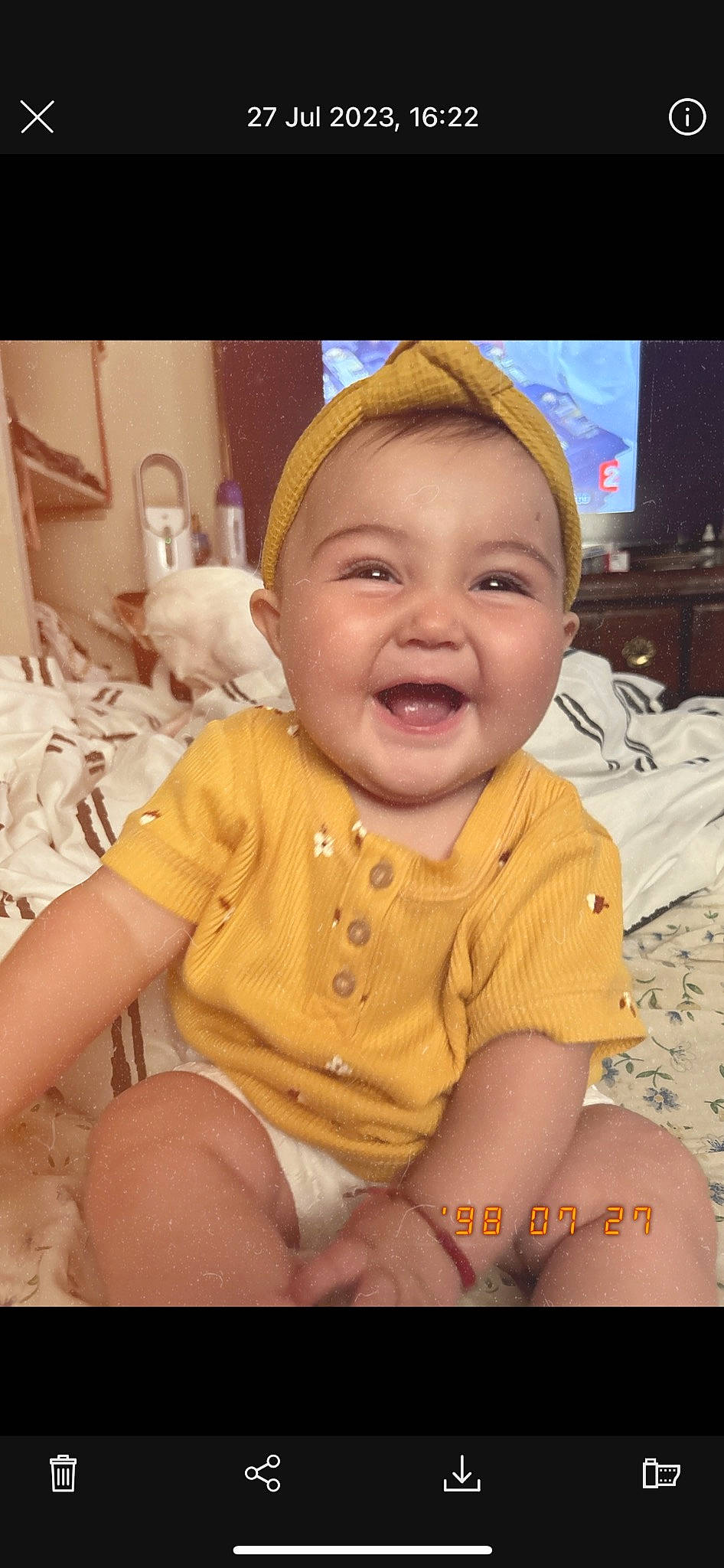 Aria joined the competition — help win amazing prizes! baby, baby_laughing, baby_toddler_clothing, cheek, chin, comfort, eye, finger, fun, gesture, happy, human_body, iris, mouth, nose, person, pink, skin, sleeve, smile