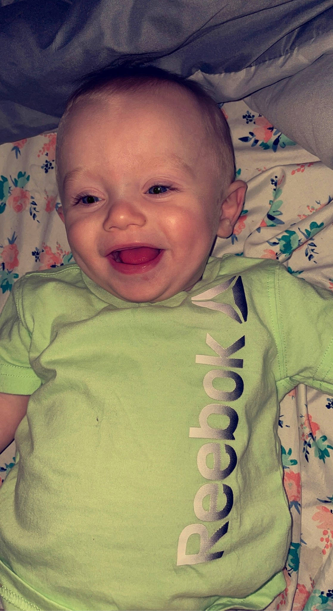 Ryder joined the competition — help win amazing prizes! baby, baby_toddler_clothing, cheek, child, cool, facial_expression, forehead, happy, human_body, lip, mouth, neck, nose, organ, person, skin, sleeve, smile, t_shirt, textile