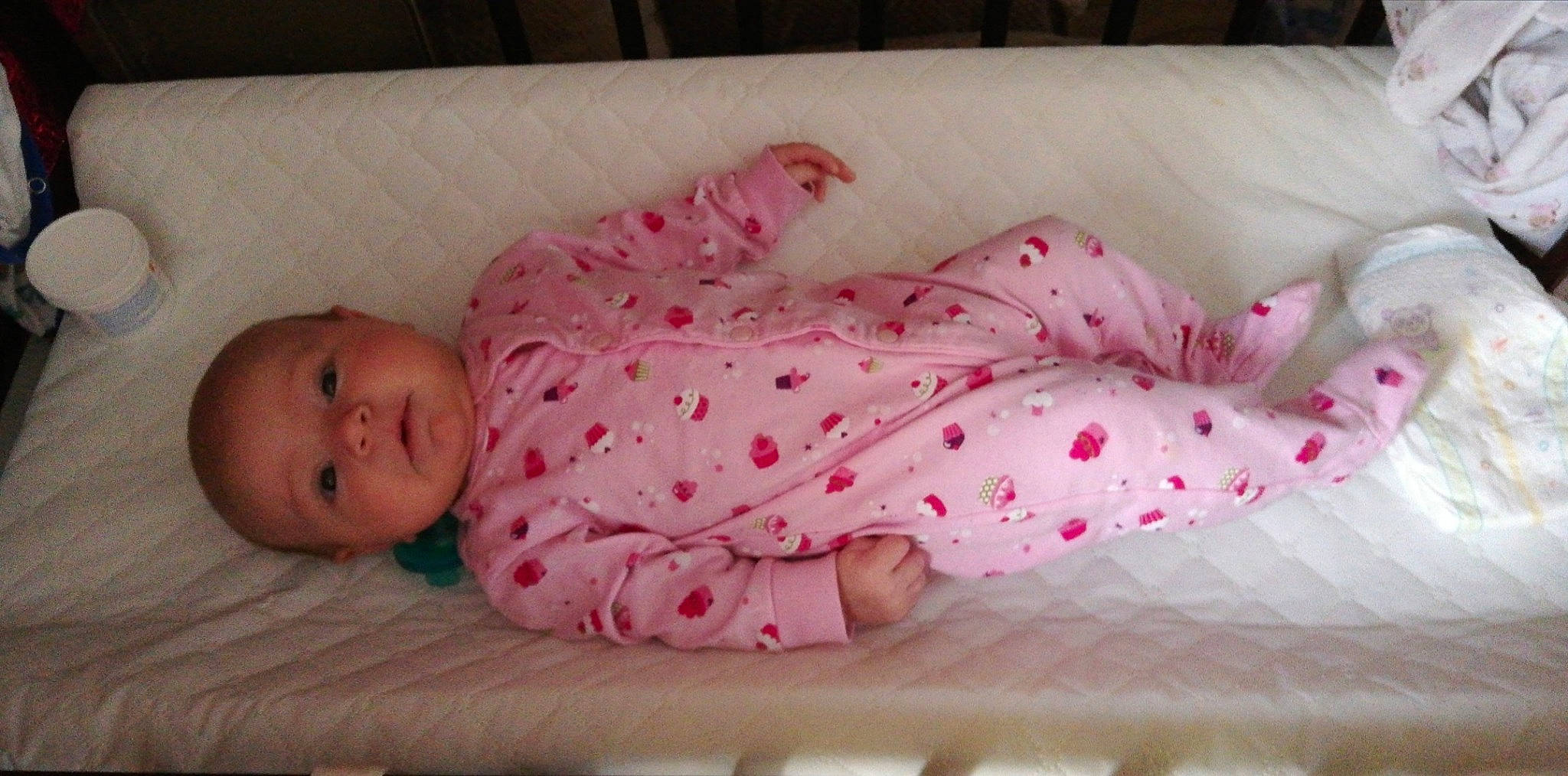 Judith is registered to the contest to win money with this photo: baby, bed, bedding, bedtime, cheek, child, furniture, linens, nap_mat, person, pink, product, skin, sleep, textile, toddler