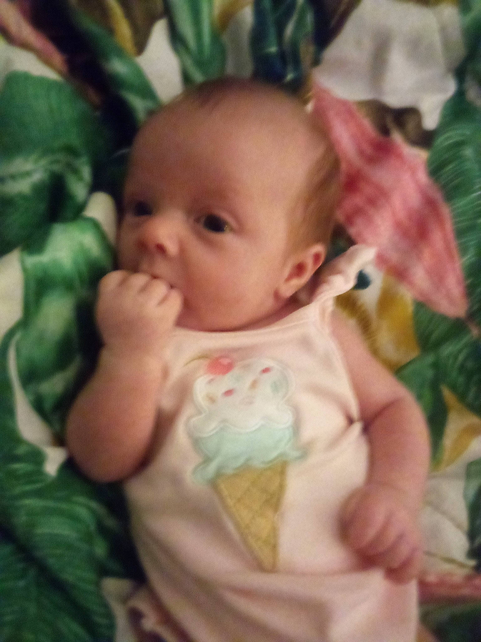 Journey is registered to the contest to win money with this photo: baby, baby_toddler_clothing, cheek, child, eye, finger, grass, hand, happy, head, human_body, iris, leaf, lip, mouth, nose, person, skin, sleeve, textile