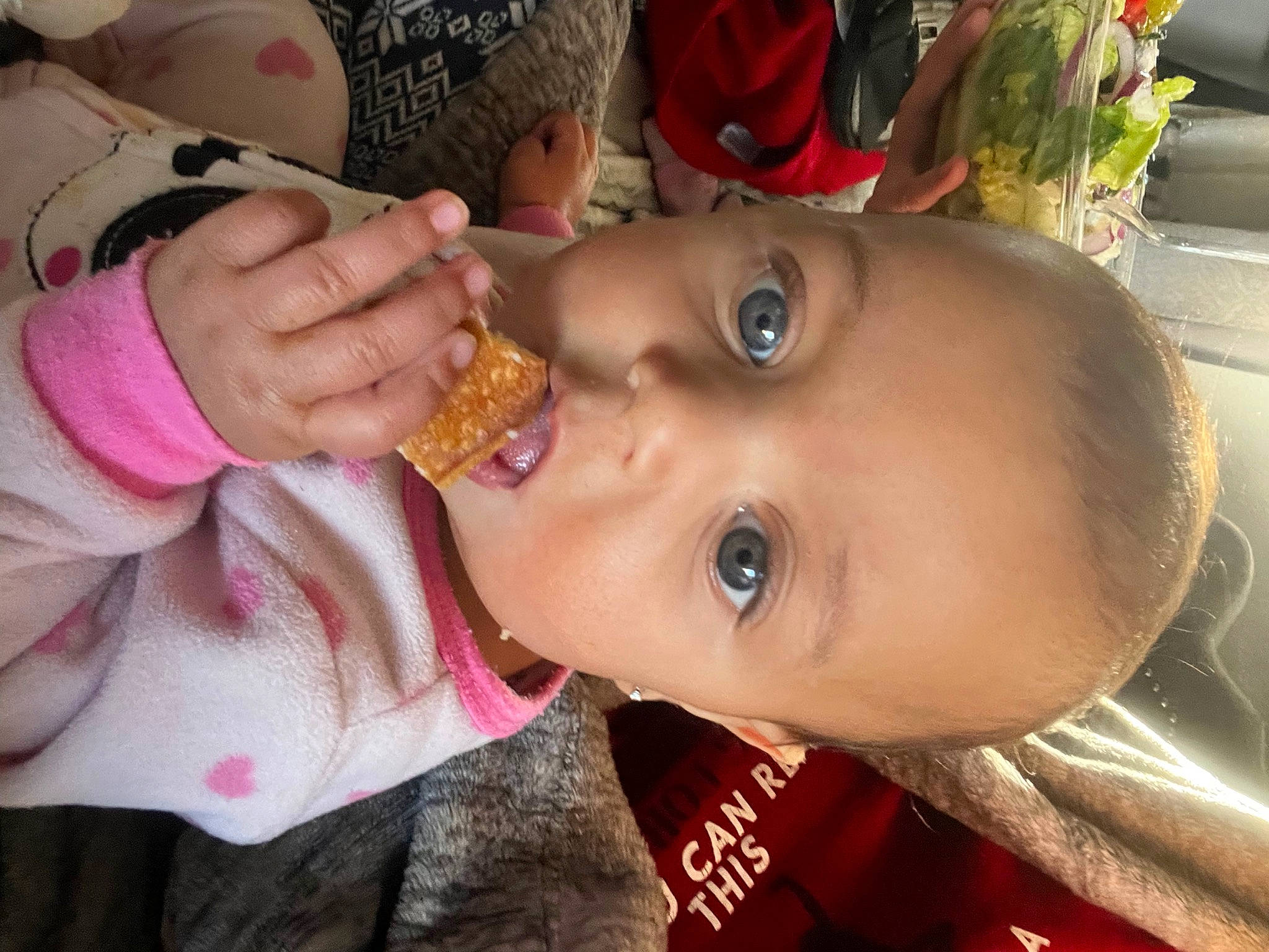 Tiara Royalty joined the competition — help win amazing prizes! baby, baseball_cap, cheek, child, eating, eyelash, food, food_craving, fruit, fun, happy, lip, mouth, neck, nose, person, plant, skin, tableware, toddler