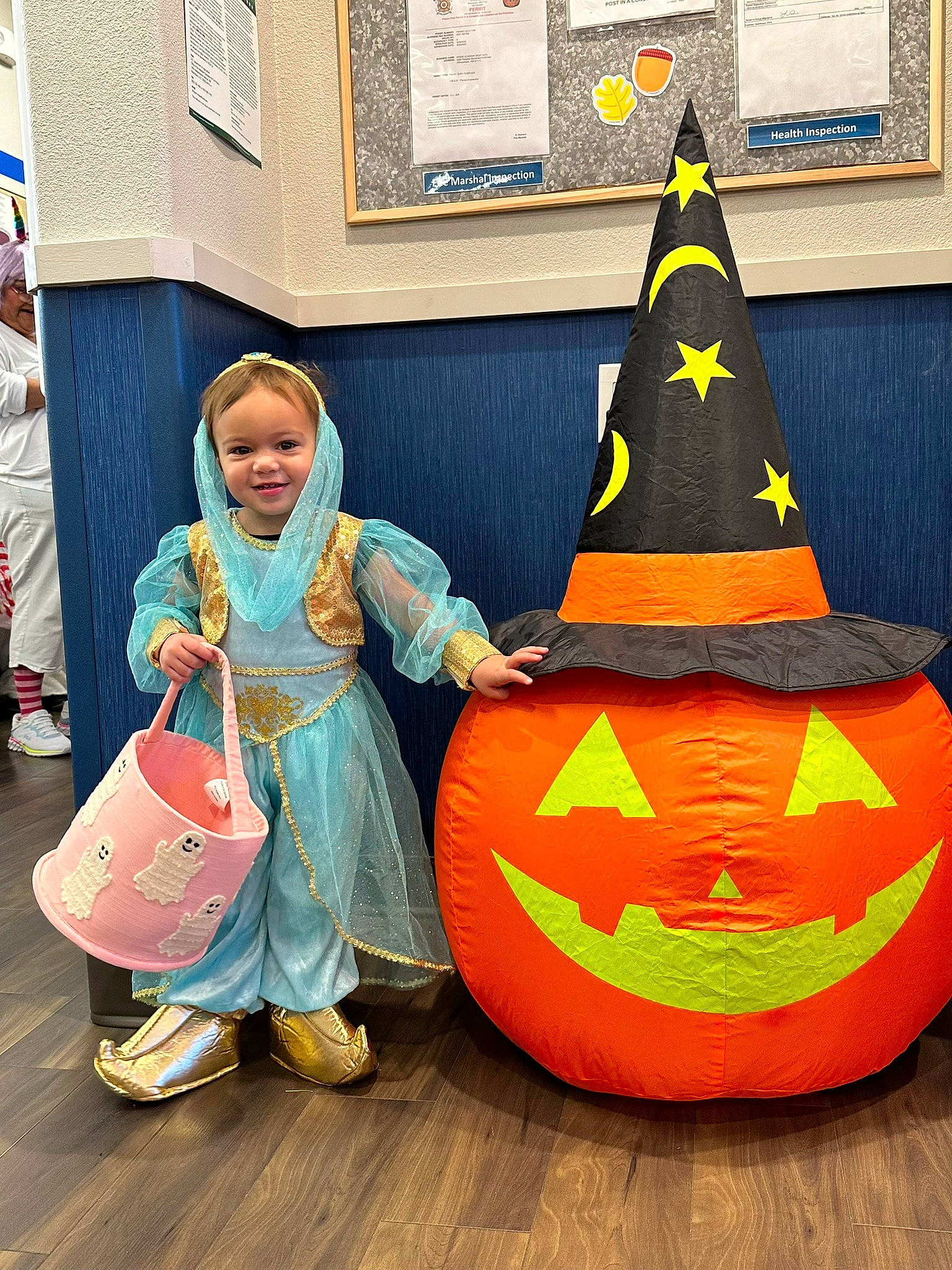 Thalia Arielle joined the competition — help win amazing prizes! art, calabaza, cone, cucurbita, event, fun, gourd, happy, jack_o_lantern, joy, person, picture_frame, pumpkin, purple, room, smile, snapshot, squash, toddler, trick_or_treat