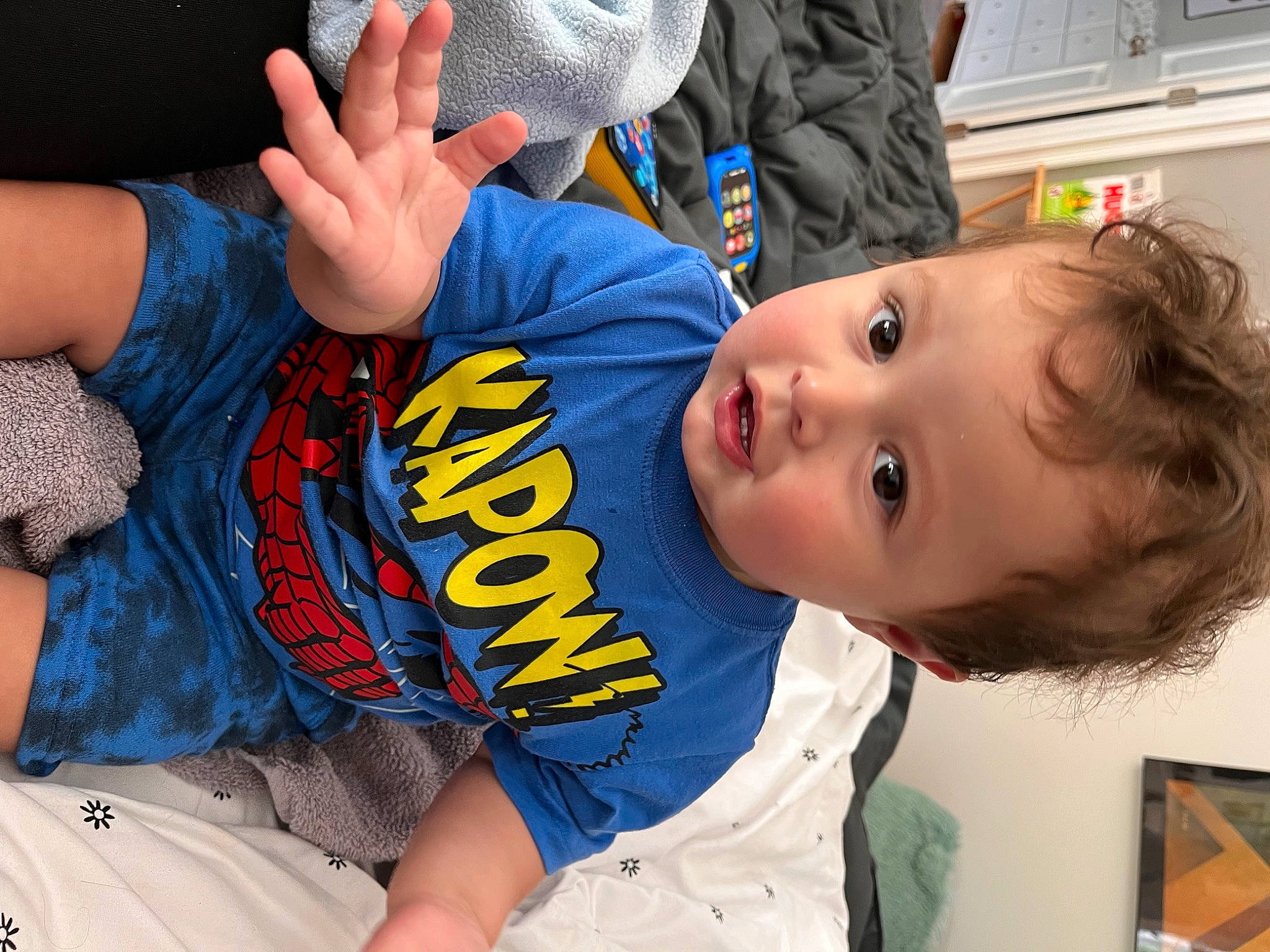 Frankie is registered to the contest to win money with this photo: baby, baby_toddler_clothing, cheek, cool, elbow, eyelash, finger, fun, gesture, hand, happy, human_body, joint, leisure, mouth, nose, person, sleeve, thigh, thumb