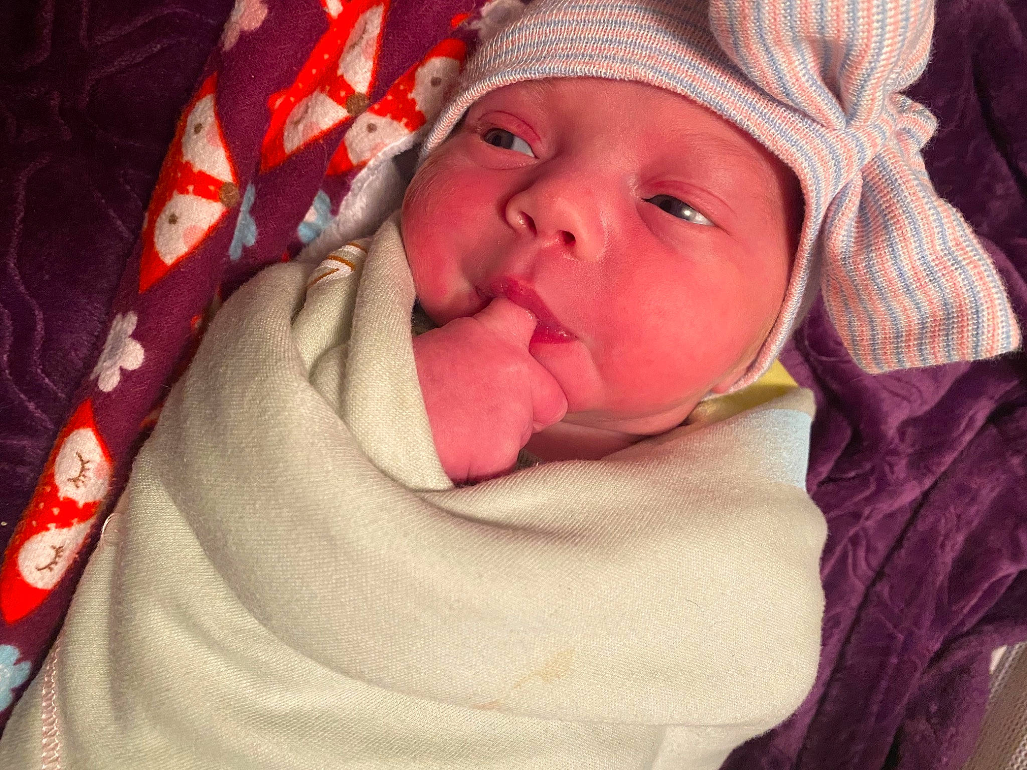 Anaya is registered to the contest to win money with this photo: baby, baby_sleeping, baby_toddler_clothing, cap, cheek, child, close_up, comfort, eyelash, fashion_accessory, happy, headwear, linens, lip, mouth, nose, person, pink, skin, sleeve