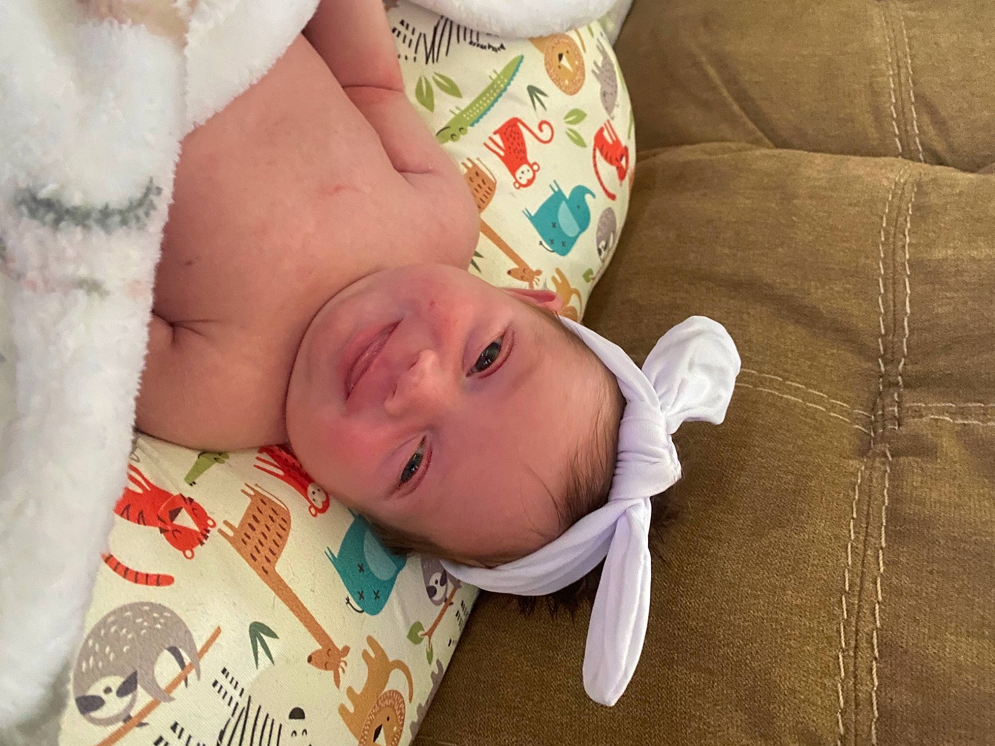 Anaya is registered to the contest to win money with this photo: baby, baby_products, baby_sleeping, baby_toddler_clothing, bedding, bedtime, cheek, child, comfort, couch, drinkware, finger, happy, joy, linens, pattern, person, skin, smile, toddler