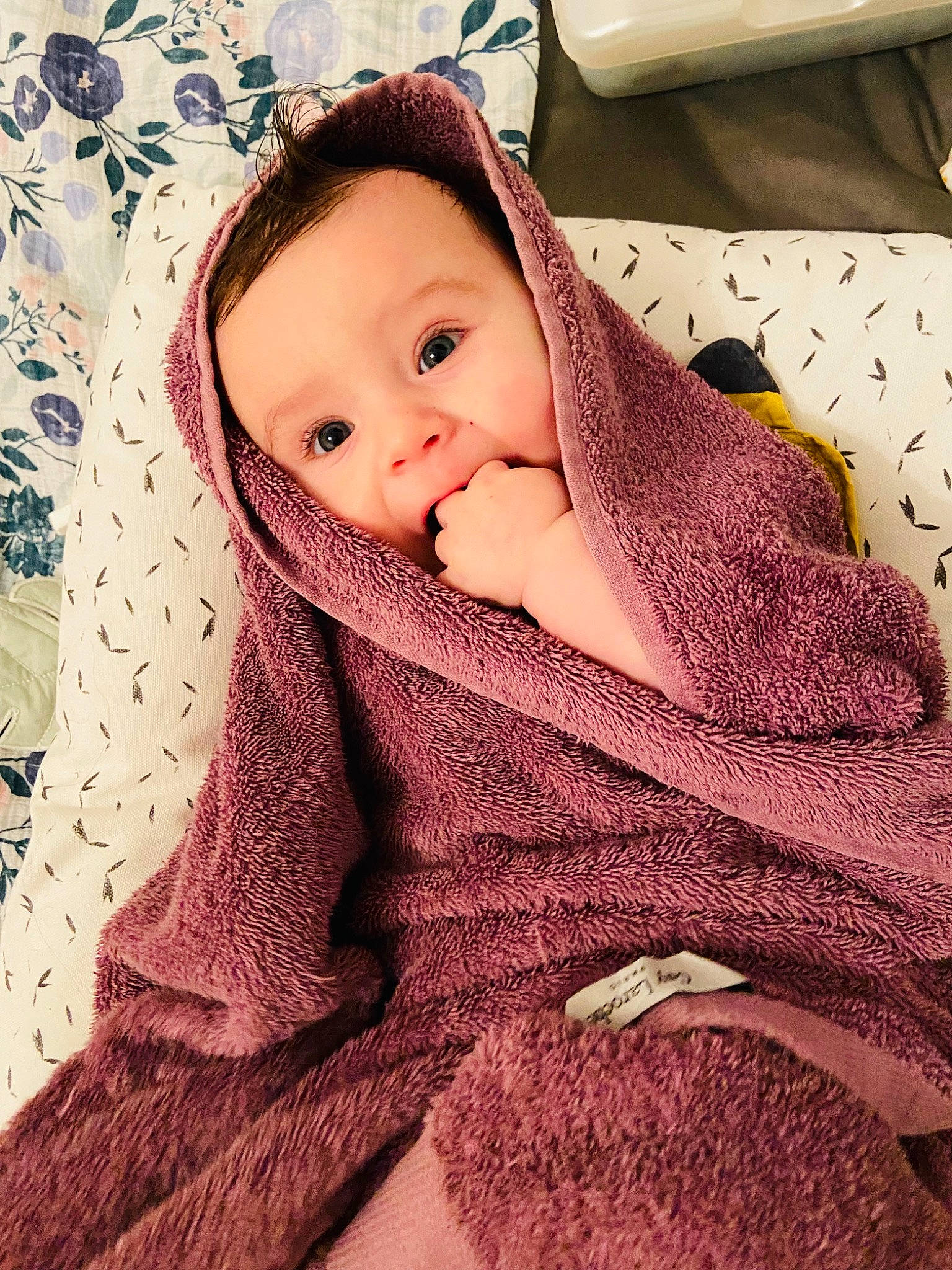 Luce participe au concours pour gagner de l'argent avec cette photo : baby, baby_sleeping, baby_toddler_clothing, cheek, comfort, eyelash, face, fur, linens, lip, nose, outerwear, pattern, person, pink, skin, sleeve, textile, toddler, wool