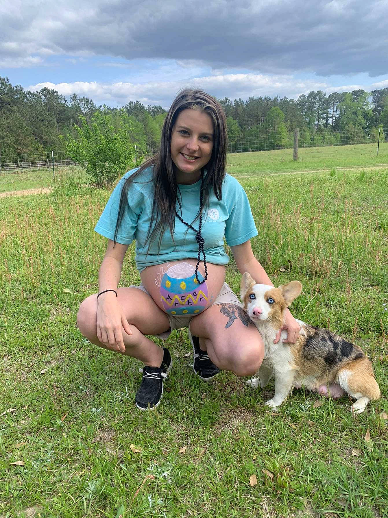 Nevaeh joined the competition — help win amazing prizes! boot, carnivore, cloud, companion_dog, dog, fawn, grass, grassland, happy, lap, lawn, meadow, people_in_nature, plant, shoe, sky, smile, thigh, tree, trunk