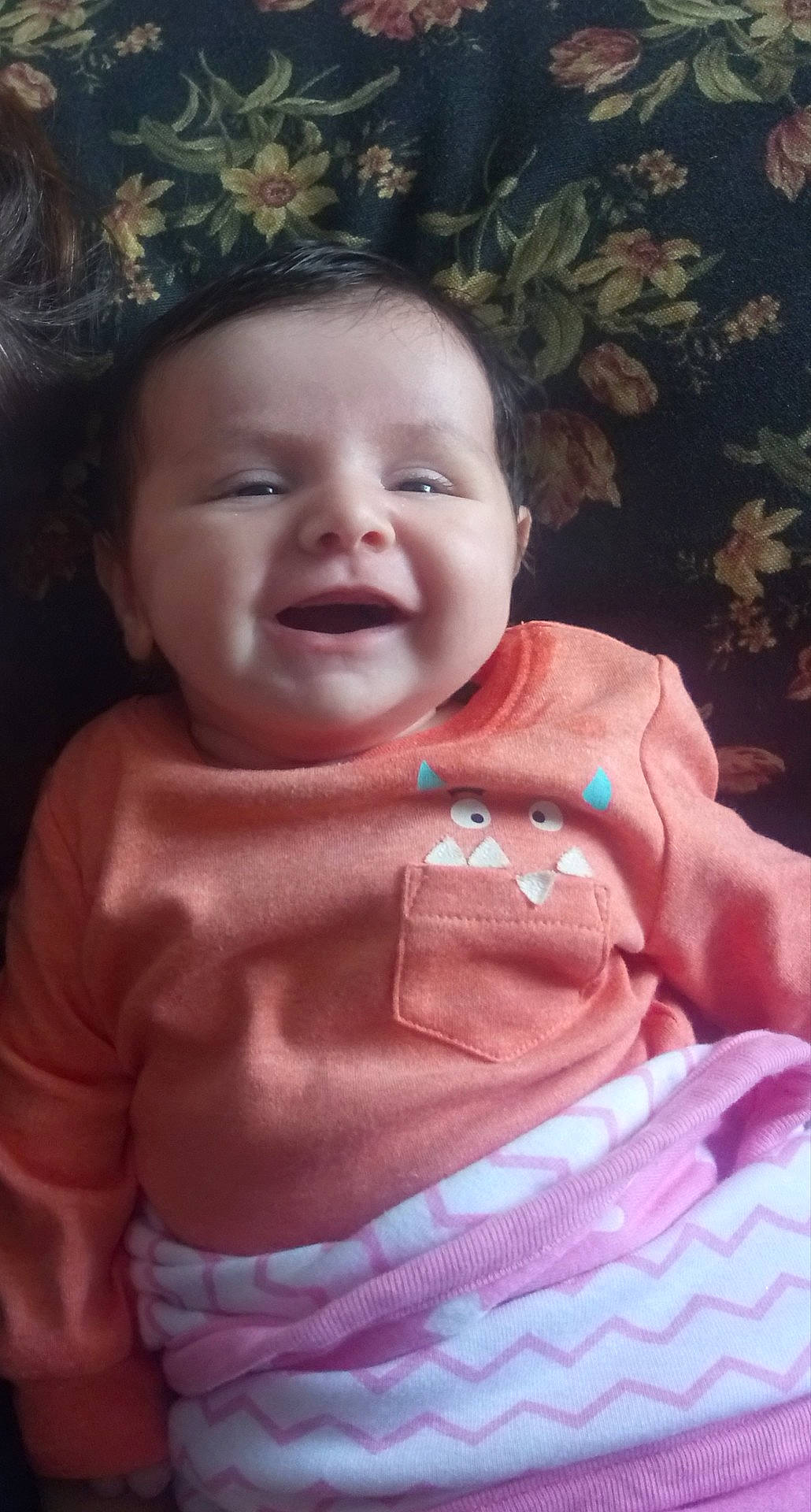 Selena is registered to the contest to win money with this photo: beauty, cheek, child, day, eye, face, forehead, girl, happiness, head, infant, iris, laughter, lip, mouth, nose, person, pink, skin, smile