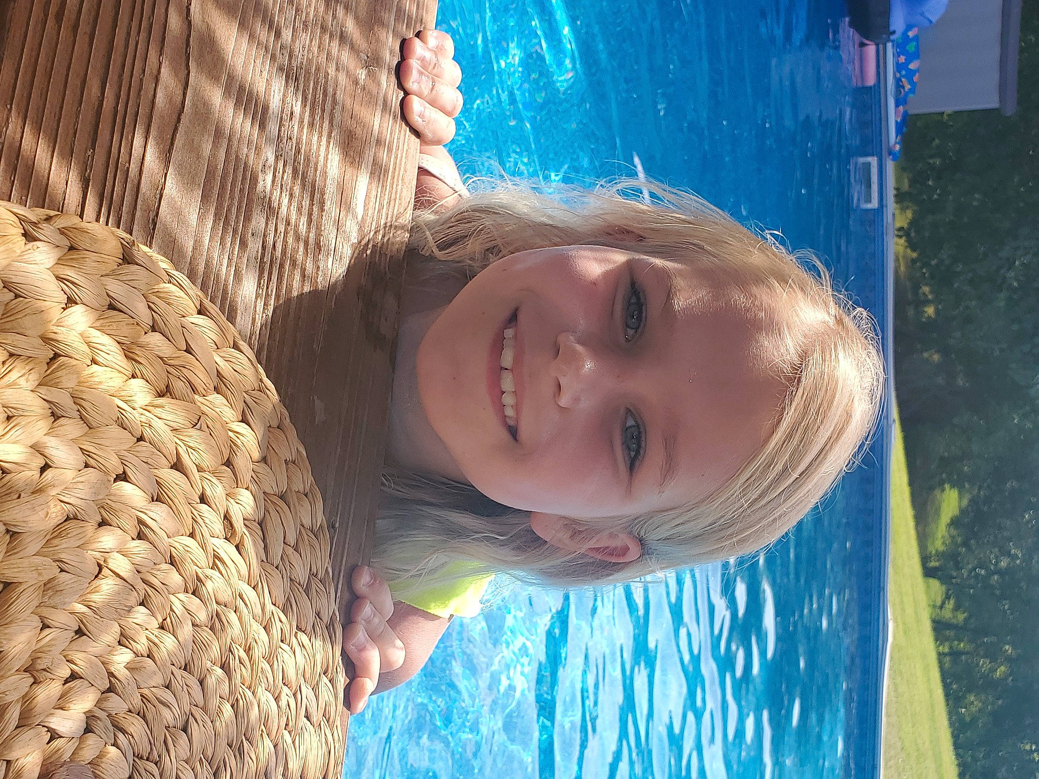 June Bug is registered to the contest to win money with this photo: azure, blond, brown_hair, child, electric_blue, eye, flash_photography, fun, happy, human, joy, leisure, nose, people_in_nature, person, portrait_photography, skin, smile, travel, tree