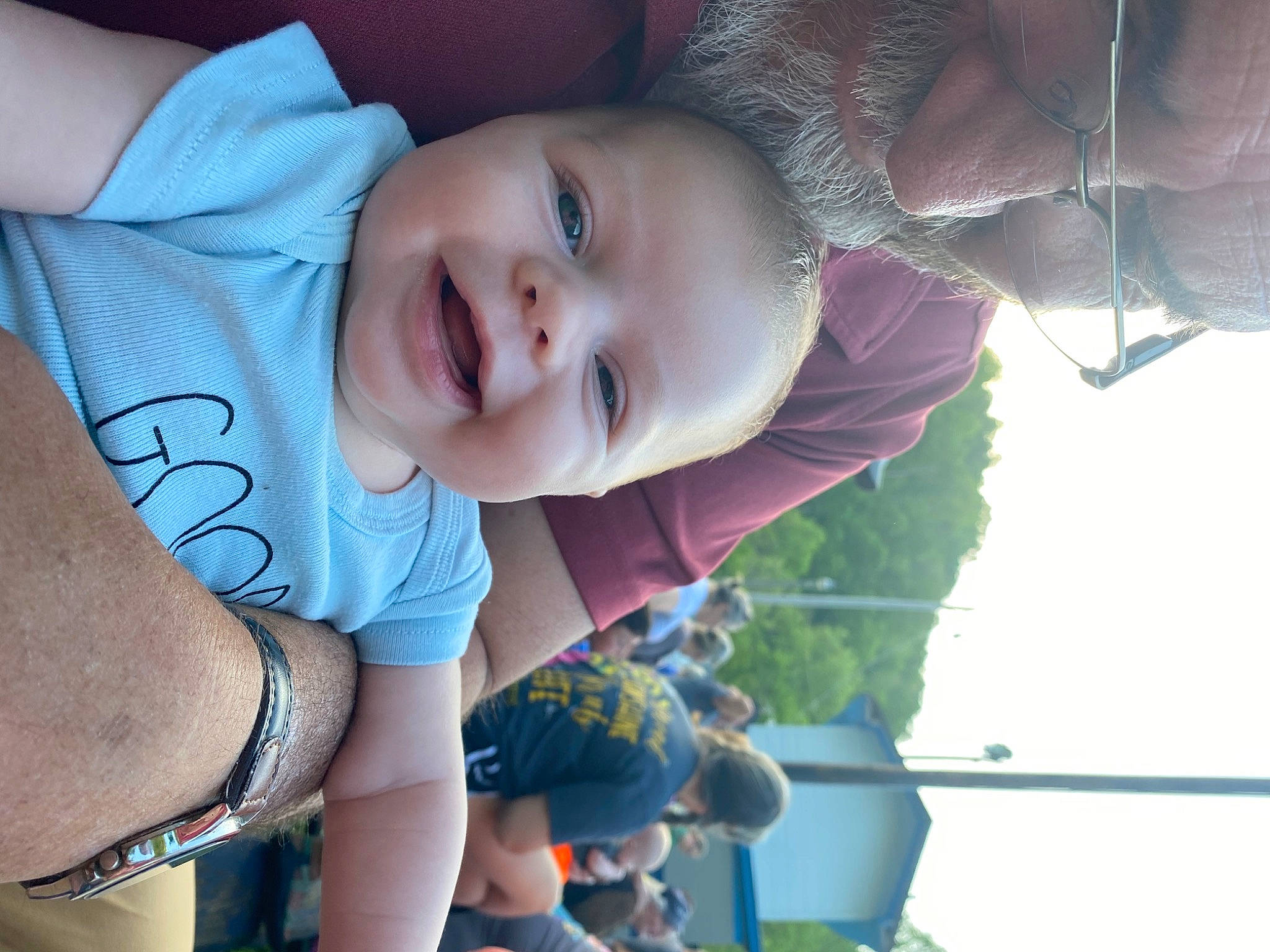 Scarlett joined the competition — help win amazing prizes! arm, baby_toddler_clothing, finger, grass, hand, happy, human_body, leaf, light, mouth, muscle, nose, organ, person, photograph, plant, skin, smile, tree, white