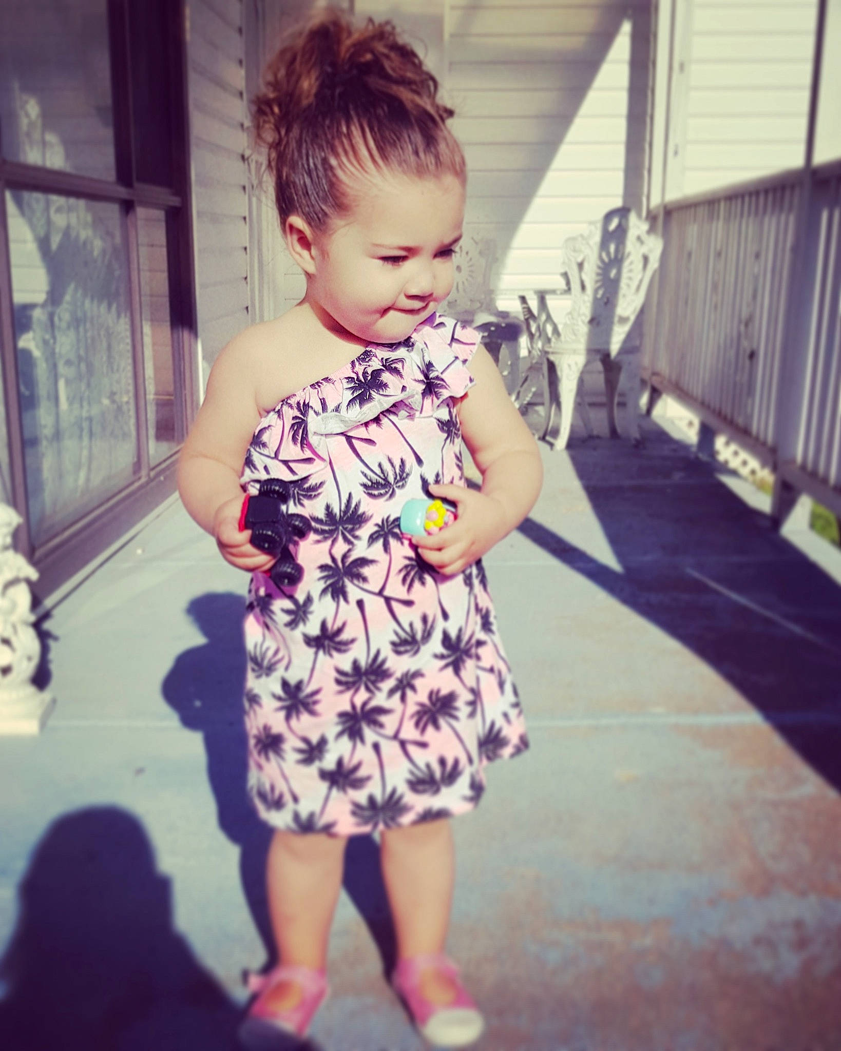 Aisha is registered to the contest to win money with this photo: beauty, child, cool, dress, eye, face, hairstyle, head, leg, lip, person, photography, pink, plant, shoulder, skin, smile, snapshot, summer, toddler