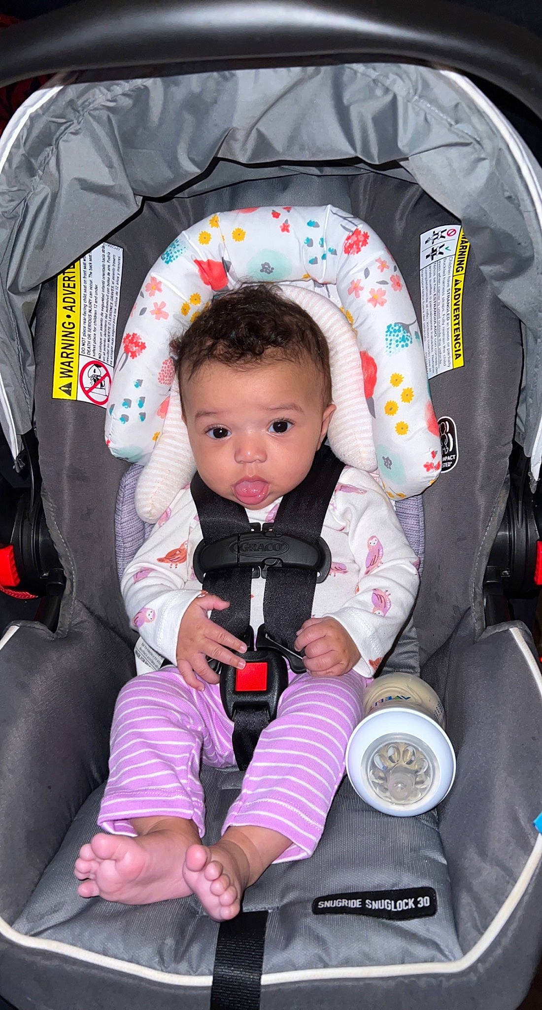 Lakelynn joined the competition — help win amazing prizes! baby, baby_carriage, baby_in_car_seat, baby_products, baby_safety, baby_toddler_clothing, bag, beauty, car_seat, child, circle, comfort, happy, lap, person, pink, product, sitting, sleeve, toddler