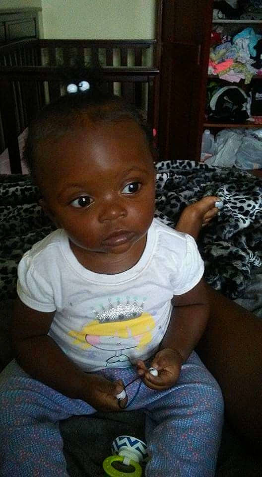 Layla is registered to the contest to win money with this photo: cheek, child, cool, eye, face, forehead, girl, head, infant, mouth, nose, person, product, toddler