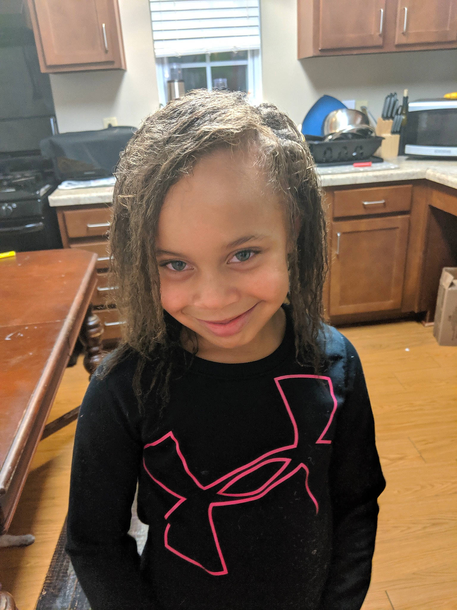 Storm is registered to the contest to win money with this photo: blond, brown_hair, child, cool, eyebrow, face, forehead, hair, hair_coloring, hairstyle, head, joy, long_hair, person, smile, t_shirt