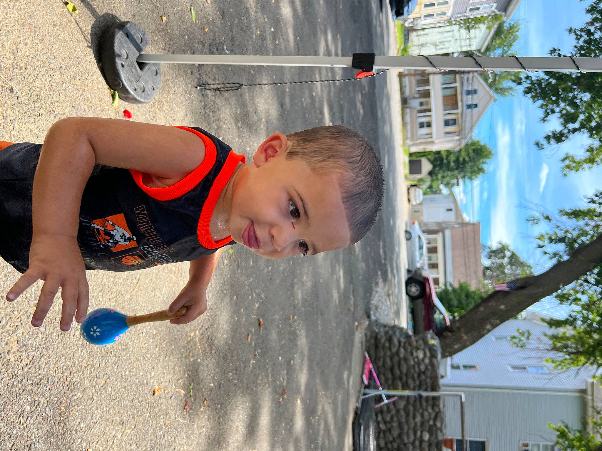 Jovanni joined the competition — help win amazing prizes! asphalt, child, city, fun, grass, happy, leisure, person, plant, play, recreation, sidewalk, sky, t_shirt, toddler, toy, tree, vacation, water