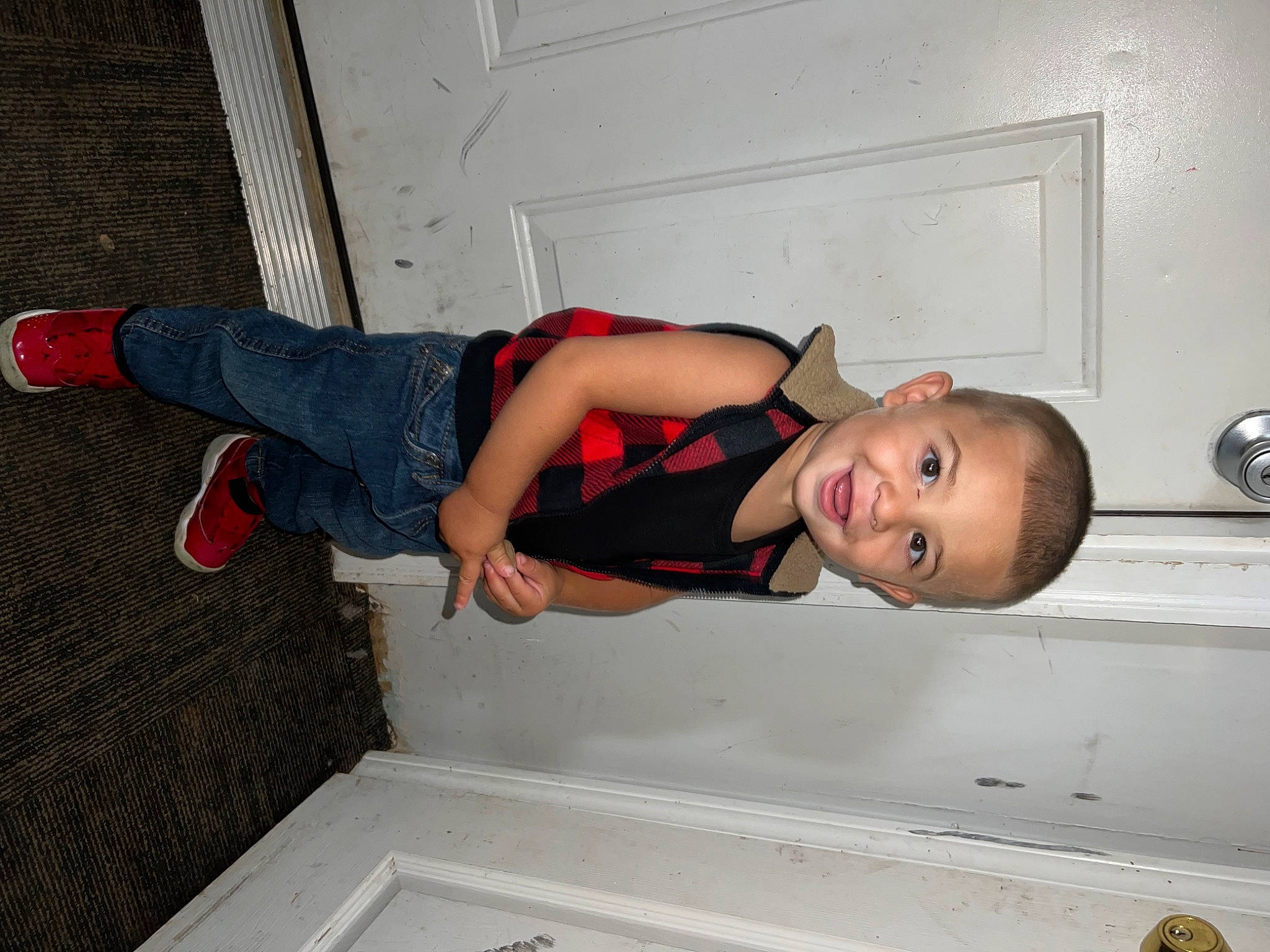 Jovanni joined the competition — help win amazing prizes! calf, chest, child, comfort, elbow, flooring, foot, fun, hip, human_leg, joy, knee, leg, person, smile, thigh, toddler, trunk, waist, walking_shoe