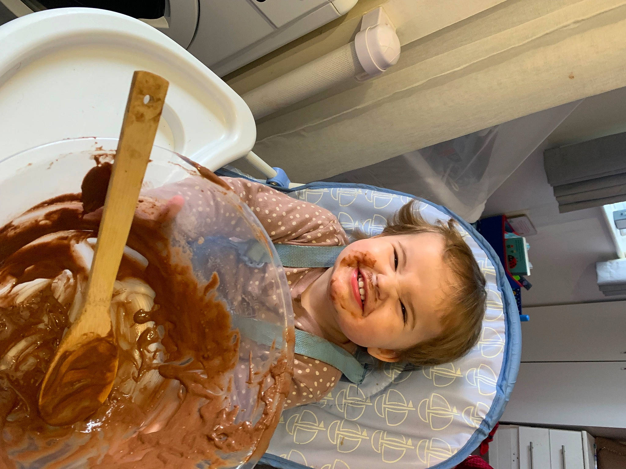 Harvey is registered to the contest to win money with this photo: bowl, ceiling, child, comfort_food, cooking, cuisine, dish, food, fun, hair_coloring, happy, ingredient, joy, leisure, luxury_vehicle, person, recipe, room, smile, t_shirt