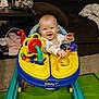 Hope joined the competition — help win amazing prizes! baby, walker, toy, smile, indoor, child, happy, furniture, carpet, blanket, table, plant, person, play, colorful, seat, living_room, hand, face, couch