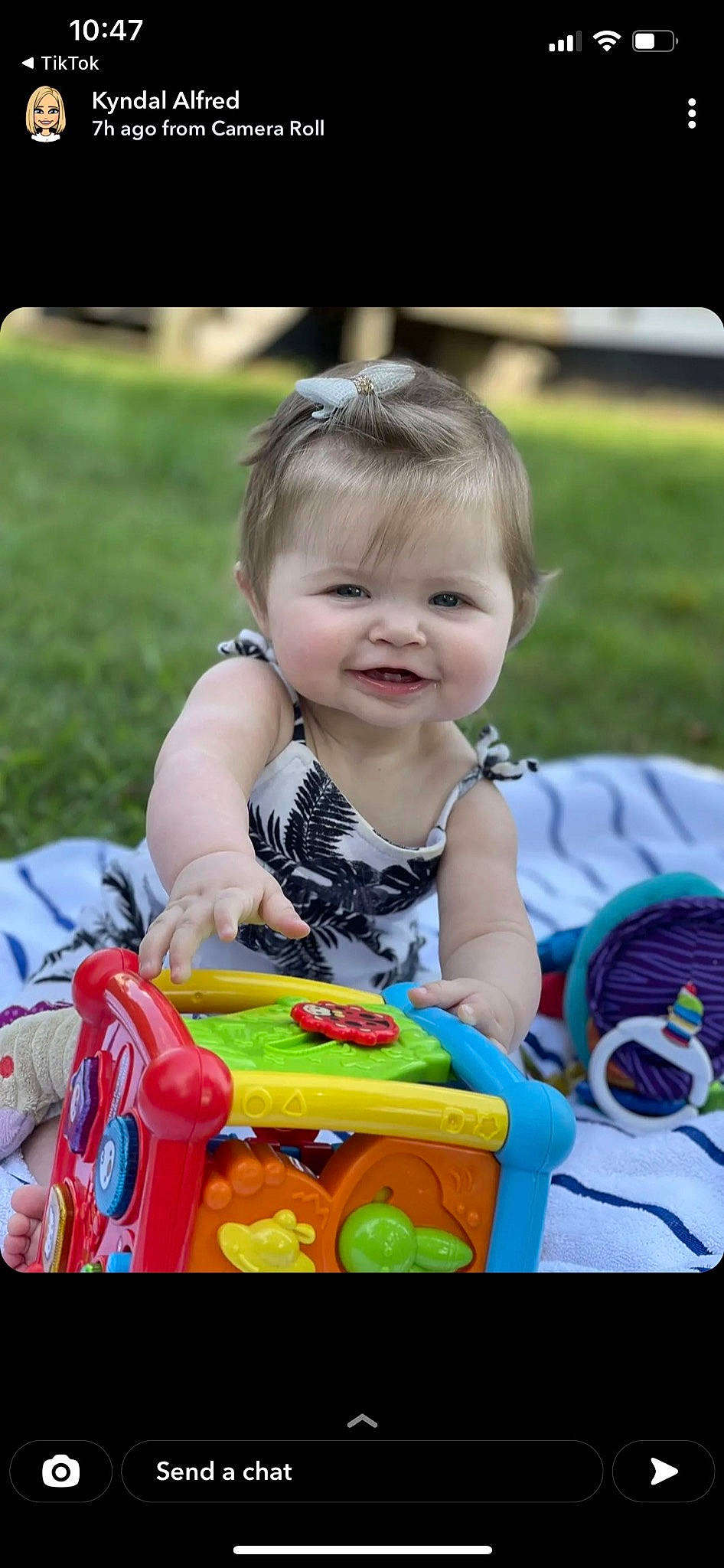 Journey joined the competition — help win amazing prizes! baby, baby_playing_with_toys, baby_products, baby_toddler_clothing, child, event, fun, grass, happy, iris, joy, leisure, people, person, product, recreation, sitting, skin, smile, summer