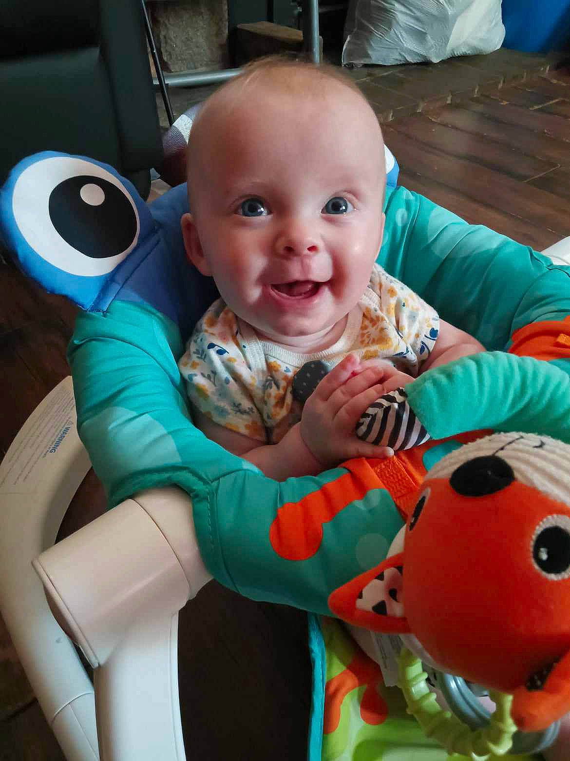 Ellianna joined the competition — help win amazing prizes! baby, baby_toddler_clothing, blue, child, comfort, event, eye, facial_expression, finger, fun, happy, head, iris, leisure, mammal, organ, person, product, skin, smile