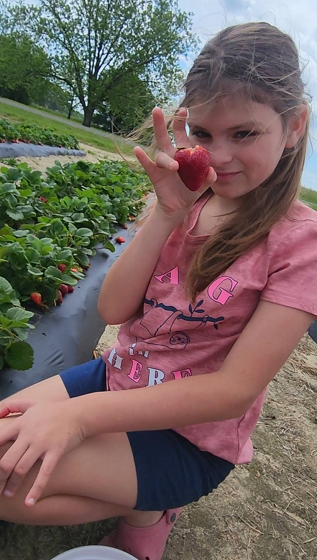 Samantha joined the competition — help win amazing prizes! blond, finger, fruit, gesture, grass, grass_family, happy, human_leg, joy, leisure, lip, long_hair, neck, people_in_nature, person, pink, plant, sleeve, smile, summer