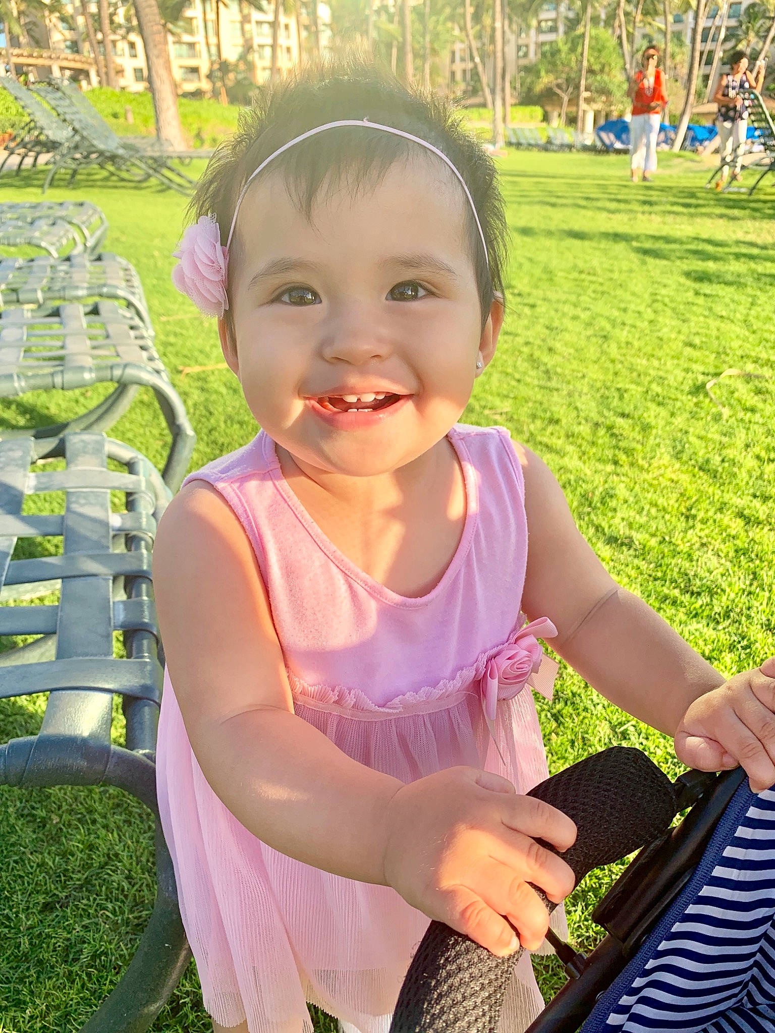 Kassandra is registered to the contest to win money with this photo: child, finger, grass, happy, joy, leaf, leisure, person, plant, play, recreation, smile, spring, summer, toddler