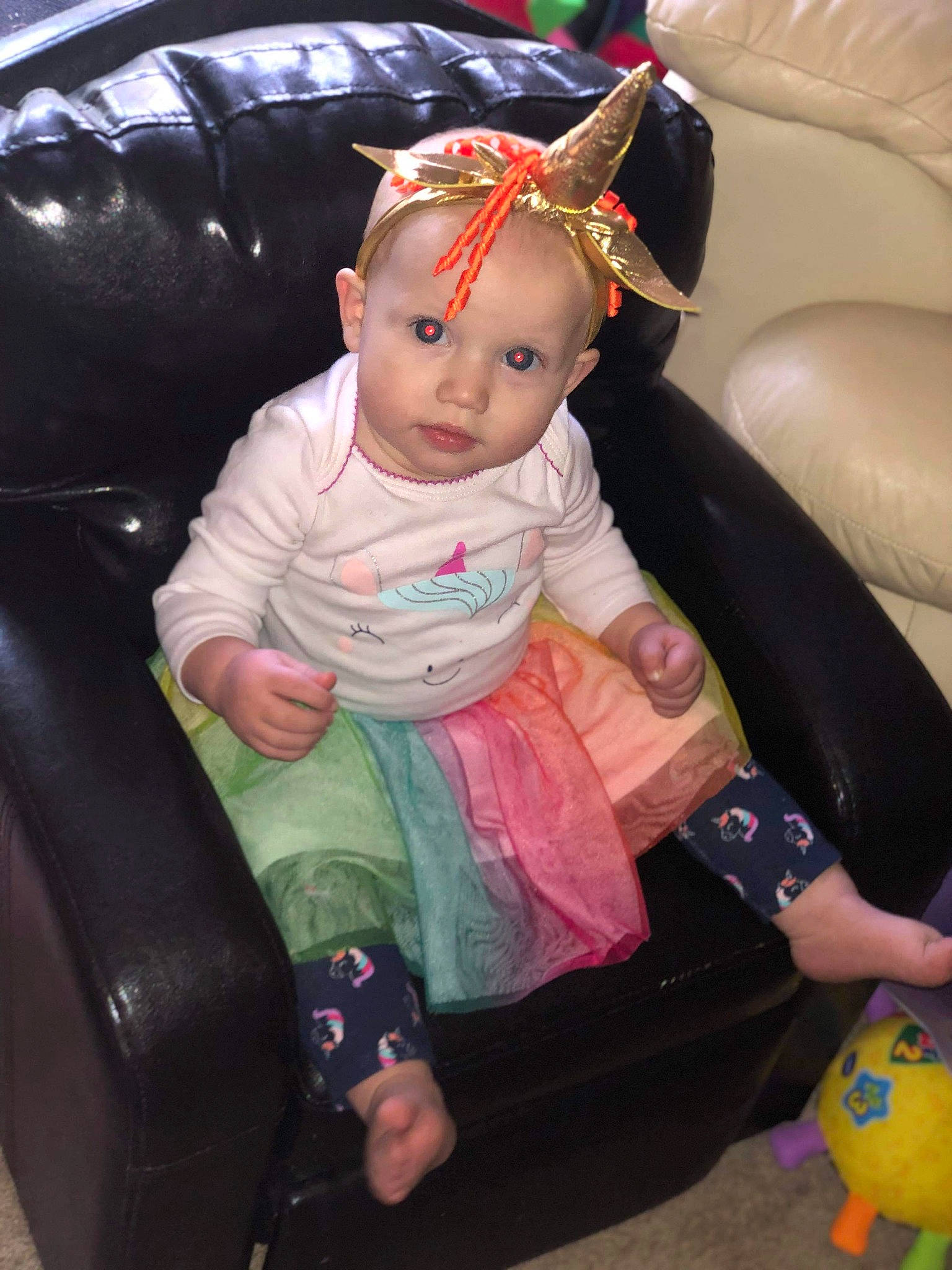 Layanna is registered to the contest to win money with this photo: baby, blond, car_seat, chair, child, ear, fun, furniture, iris, person, pink, product, sitting, skin, toddler