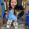 Kelanah joined the competition — help win amazing prizes! child, girl, dog, pet, smile, happy, playground, wood, outdoor, grass, shoes, dress, braids, cute, animal, friendship, young, fun, summer, portrait