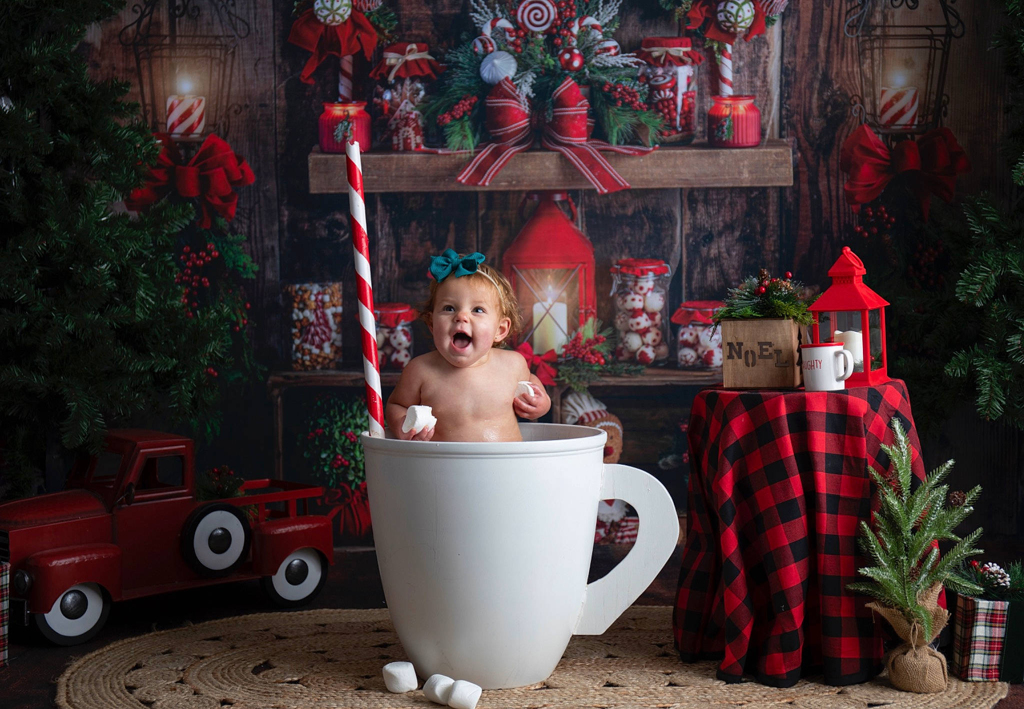 Paisley joined the competition — help win amazing prizes! christmas, christmas_decoration, christmas_ornament, coffee_cup, cup, dishware, drinkware, event, motor_vehicle, ornament, person, plant, porcelain, serveware, snapshot, tableware, teacup, tire, toy, wheel