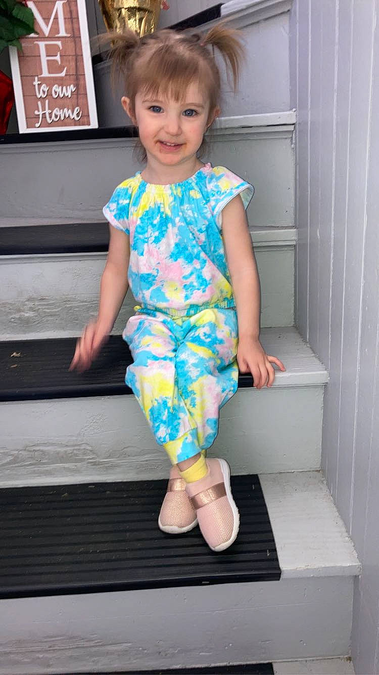 Emma joined the competition — help win amazing prizes! baby_toddler_clothing, barefoot, child, clothing, dress, electric_blue, facial_expression, fun, hairstyle, happy, human_body, joint, joy, leg, one_piece_garment, person, shoulder, sleeve, smile, snapshot