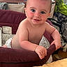 Jdee joined the competition — help win amazing prizes! baby, infant, smile, tooth, playpen, diaper, child, cute, happy, face, skin, hand, furniture, indoor, person, expression, eyes, hair, room, household