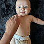 Arlen-Ray is registered to the contest to win money with this photo: baby, bare_chest, black_background, blue_eyes, child, closeup, cute, diaper, expression, hand, happy, human, infant, lying_down, person, playful, portrait, skin, smile, tattoo