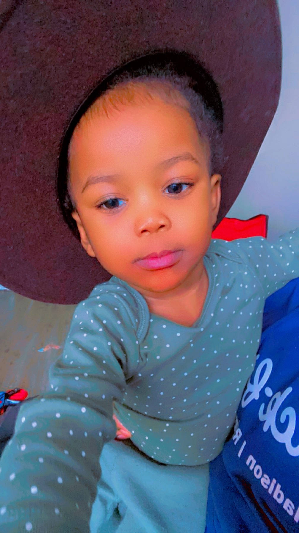 Kayleigh is registered to the contest to win money with this photo: azure, black_hair, cheek, child, chin, cool, eyelash, facial_expression, forehead, fun, hairstyle, happy, hat, human, lip, nose, people, person, pink, skin