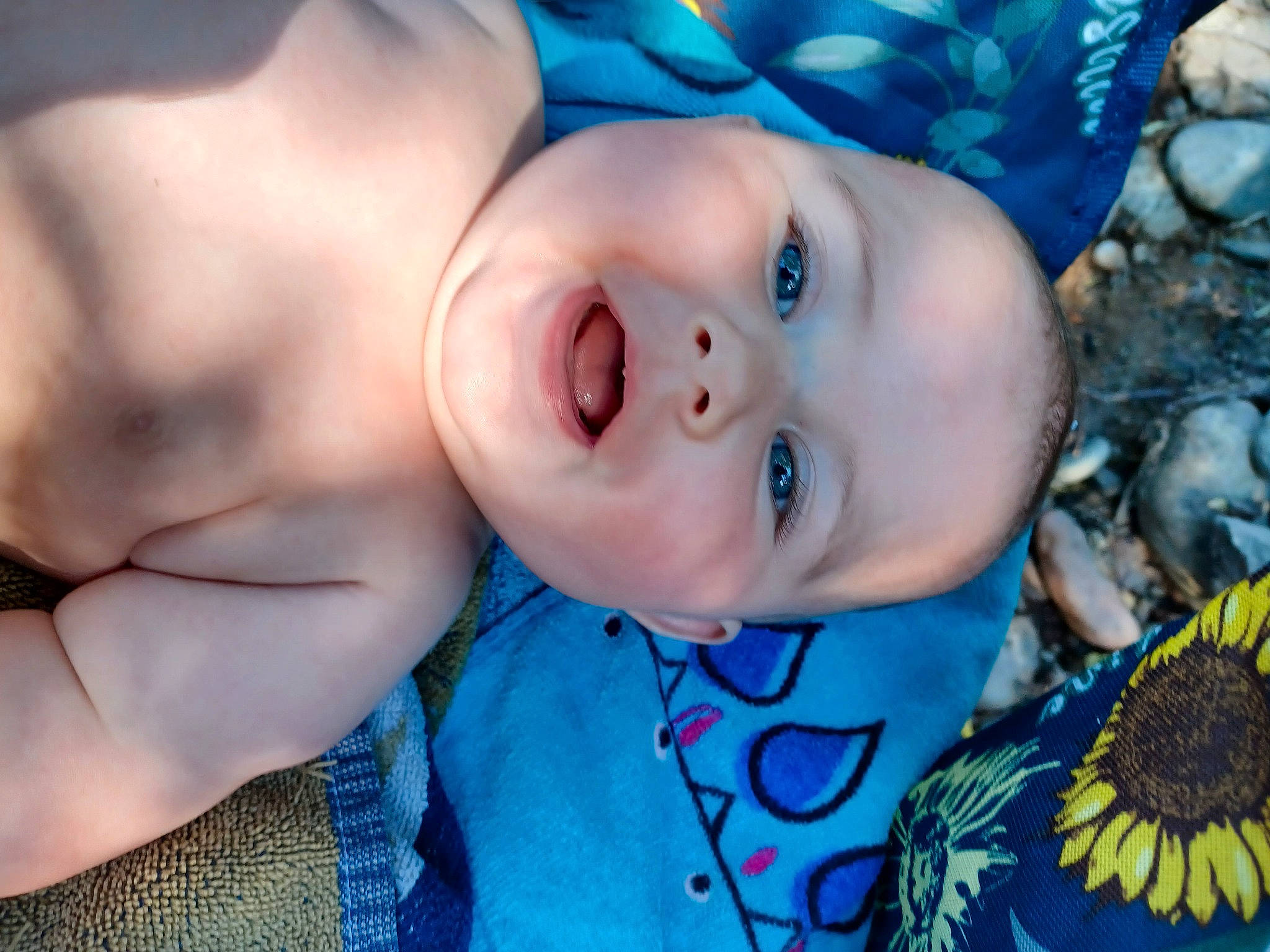 Elayna joined the competition — help win amazing prizes! azure, baby, blue, cheek, eye, eyelash, face, flash_photography, happy, head, headgear, headwear, iris, lip, mouth, nose, people_in_nature, person, plant, skin