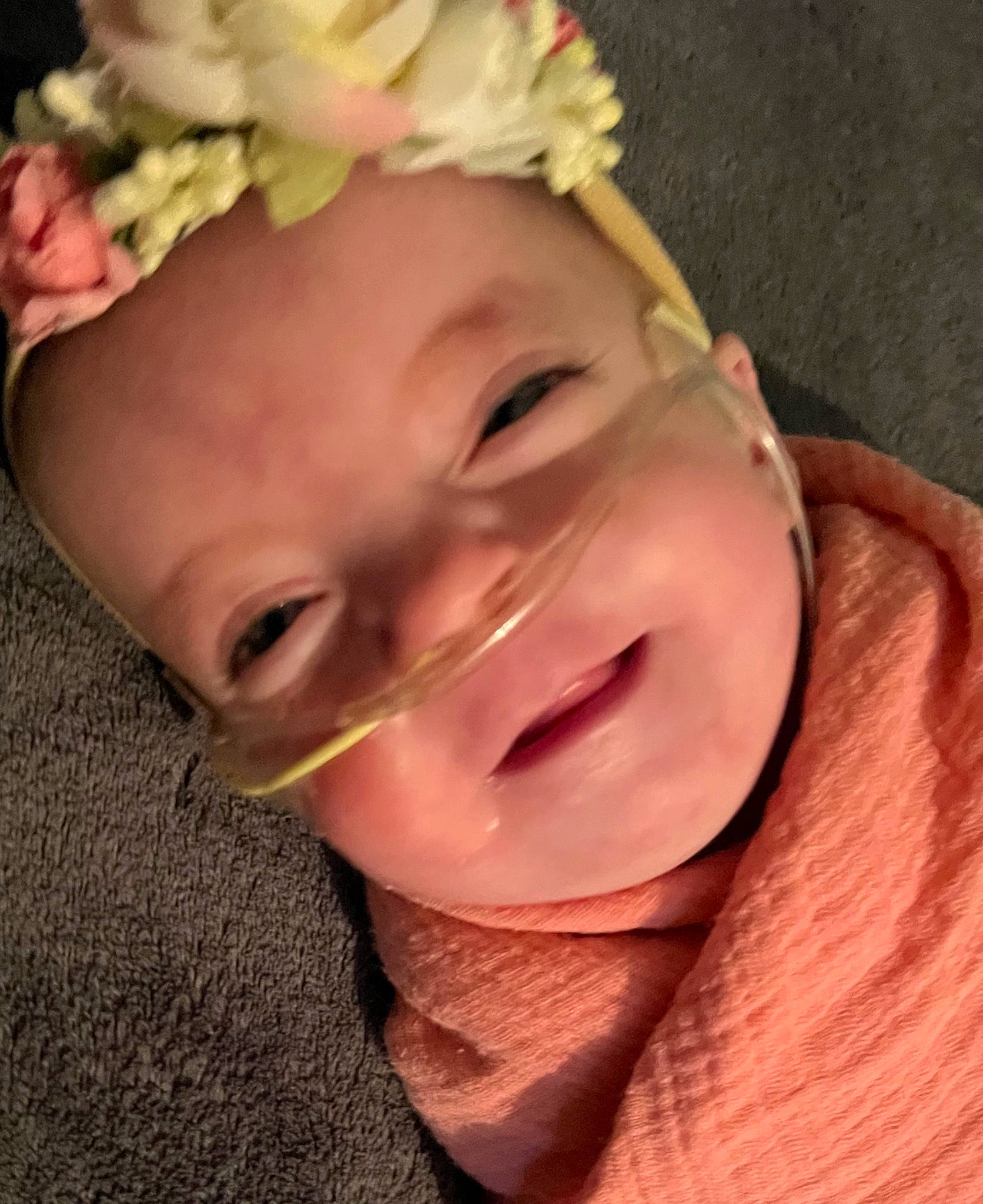 Kollyns is registered to the contest to win money with this photo: baby, cheek, chin, ear, eye, eyebrow, face, finger, gesture, happy, human_body, iris, lip, mouth, nose, person, pink, plant, skin, smile