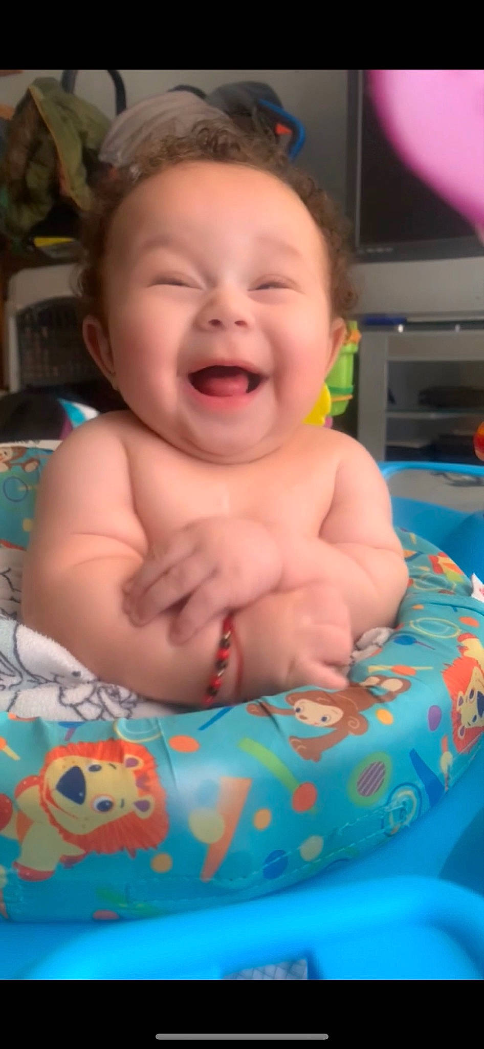 Kaleb joined the competition — help win amazing prizes! baby, baby_laughing, baby_products, baby_toddler_clothing, bathing, cheek, child, finger, fun, happy, iris, mouth, muscle, nose, person, pink, skin, smile, thumb, toddler