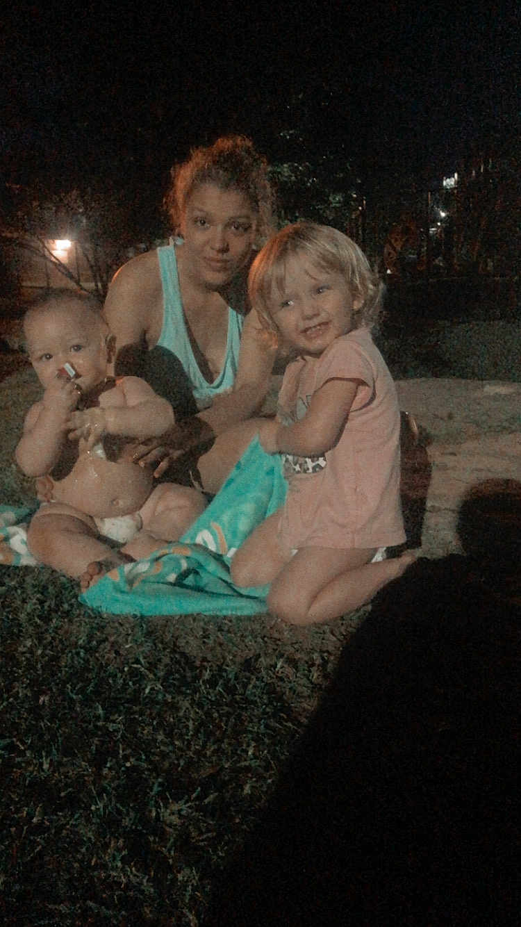 Giavonni joined the competition — help win amazing prizes! child, baby, woman, grass, blanket, night, outdoor, smiling, diaper, toy, candid, family, people, sitting, kneeling, happy, casual, portrait, young, toddler