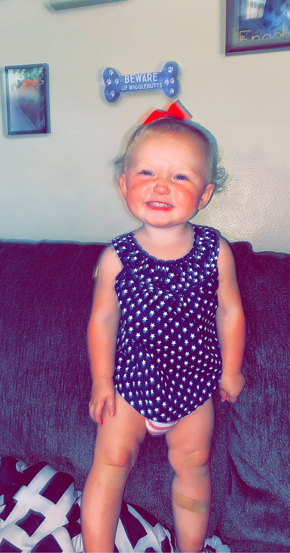 Karliah is registered to the contest to win money with this photo: baby, baby_products, baby_toddler_clothing, child, clothing, design, joy, leotard, pattern, person, polka_dot, product, smile, sportswear, toddler