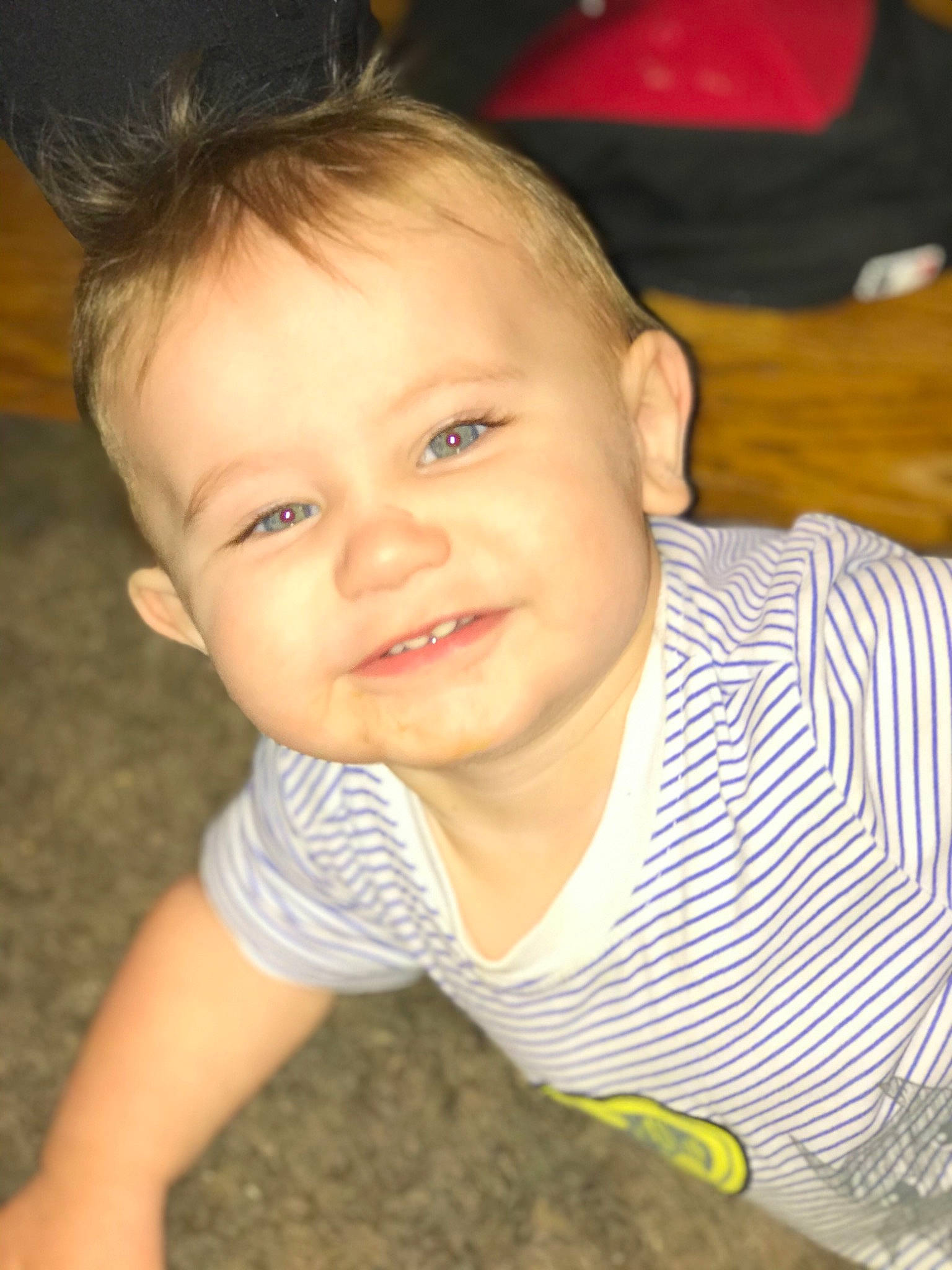 Tripp joined the competition — help win amazing prizes! baby_toddler_clothing, cheek, chin, ear, eye, eyebrow, eyelash, facial_expression, finger, happy, head, iris, joy, lip, mouth, neck, nose, person, skin, smile
